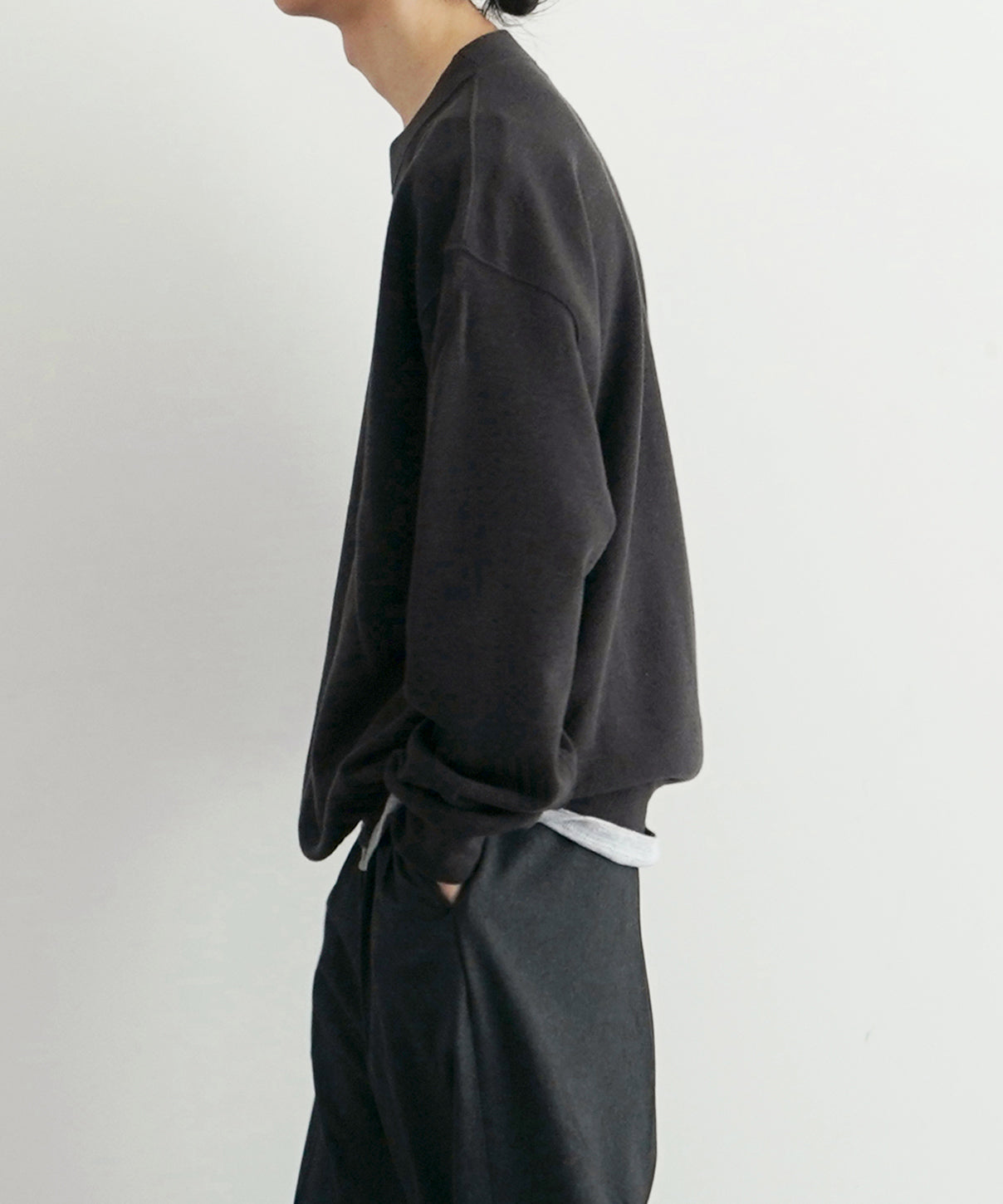 crepuscule Co/wo moss stitch p/o "CHARCOAL"