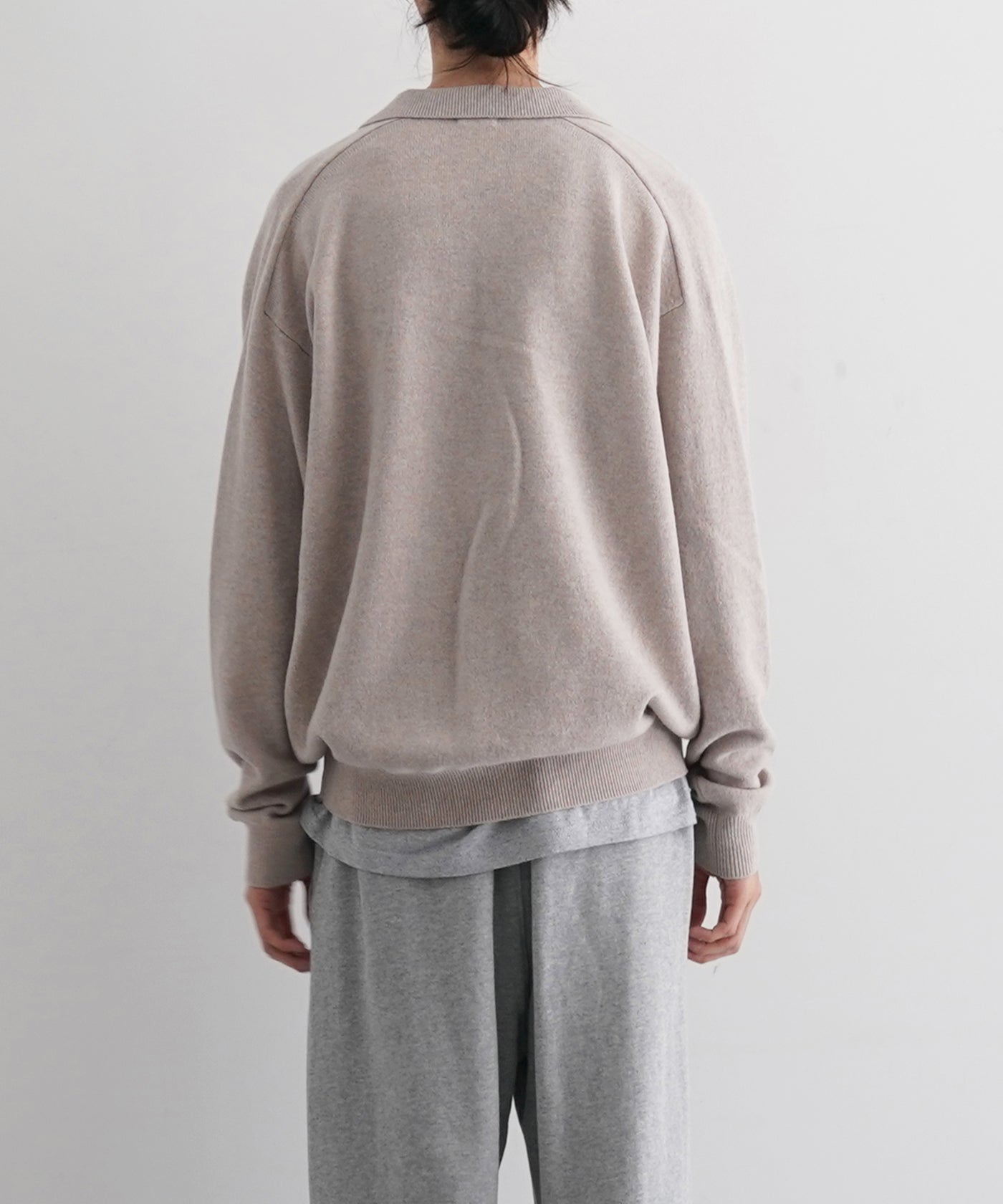 crepuscule M-g knit polo "BEIGE"