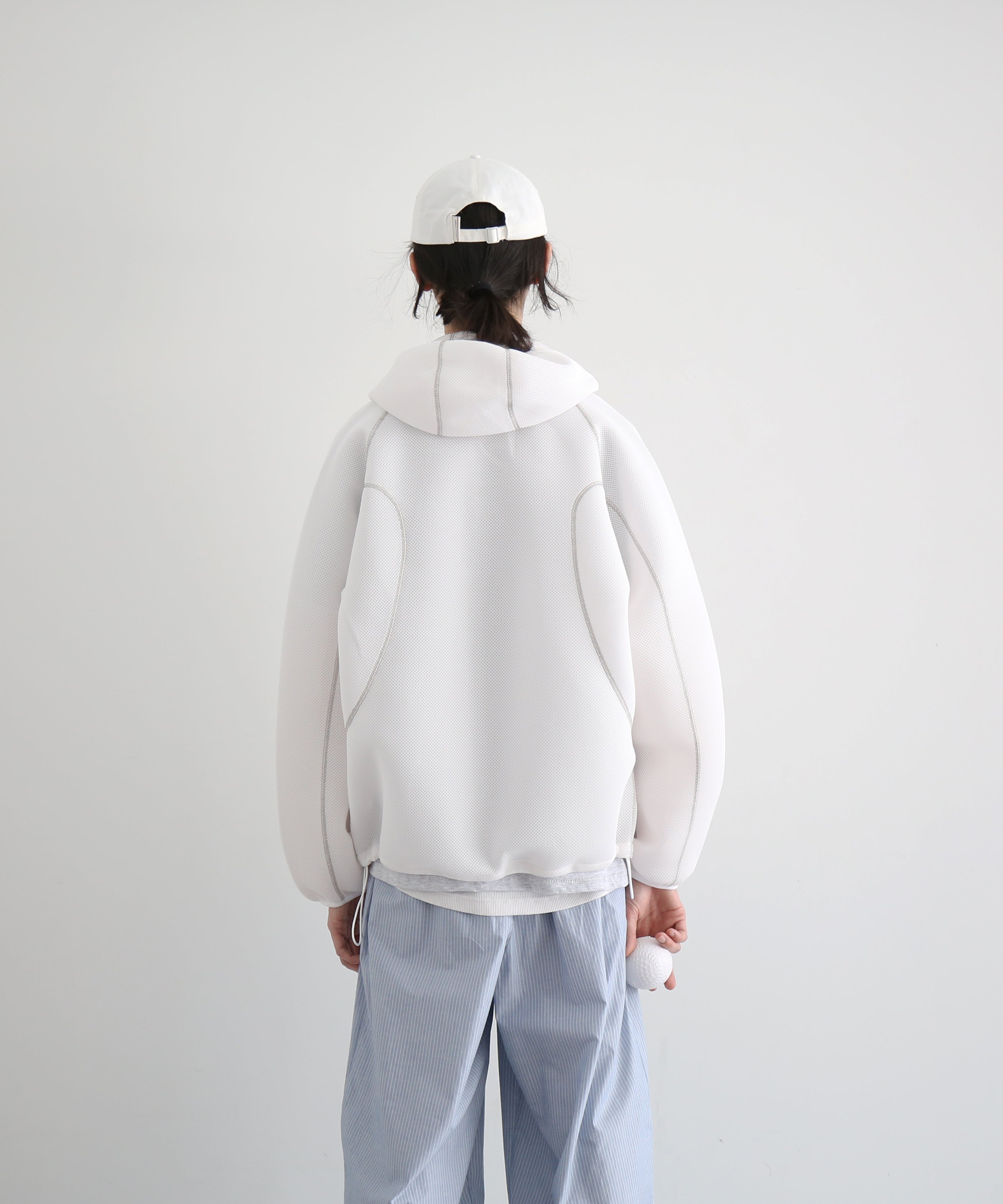 Laid.B "Oka" shell parka "WHITE"