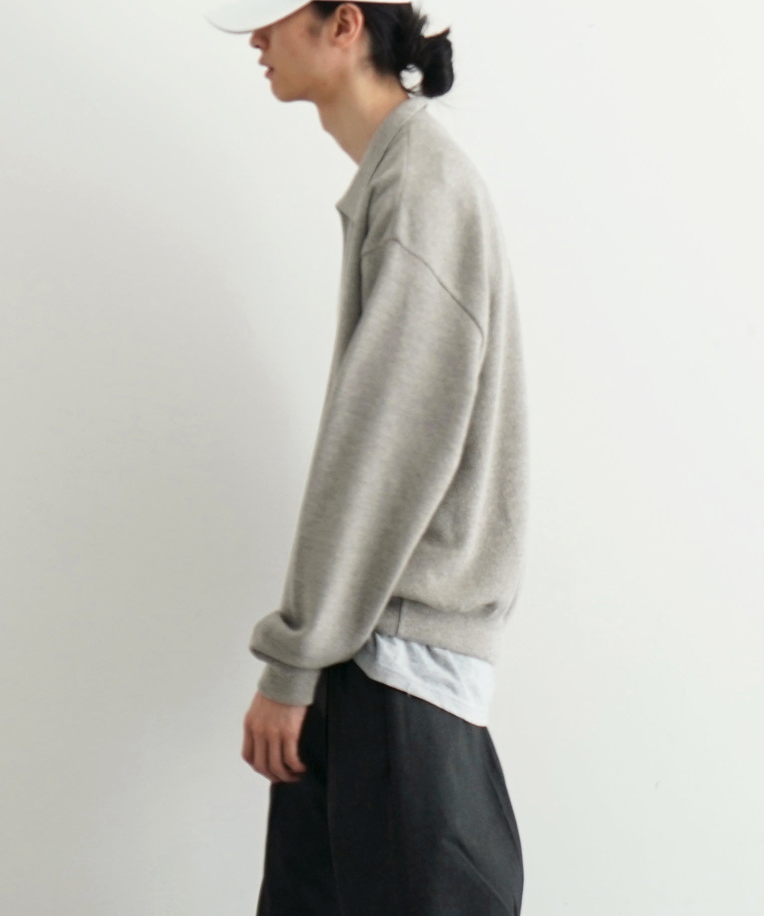 crepuscule Co/wo moss stitch skipper "GRAY"