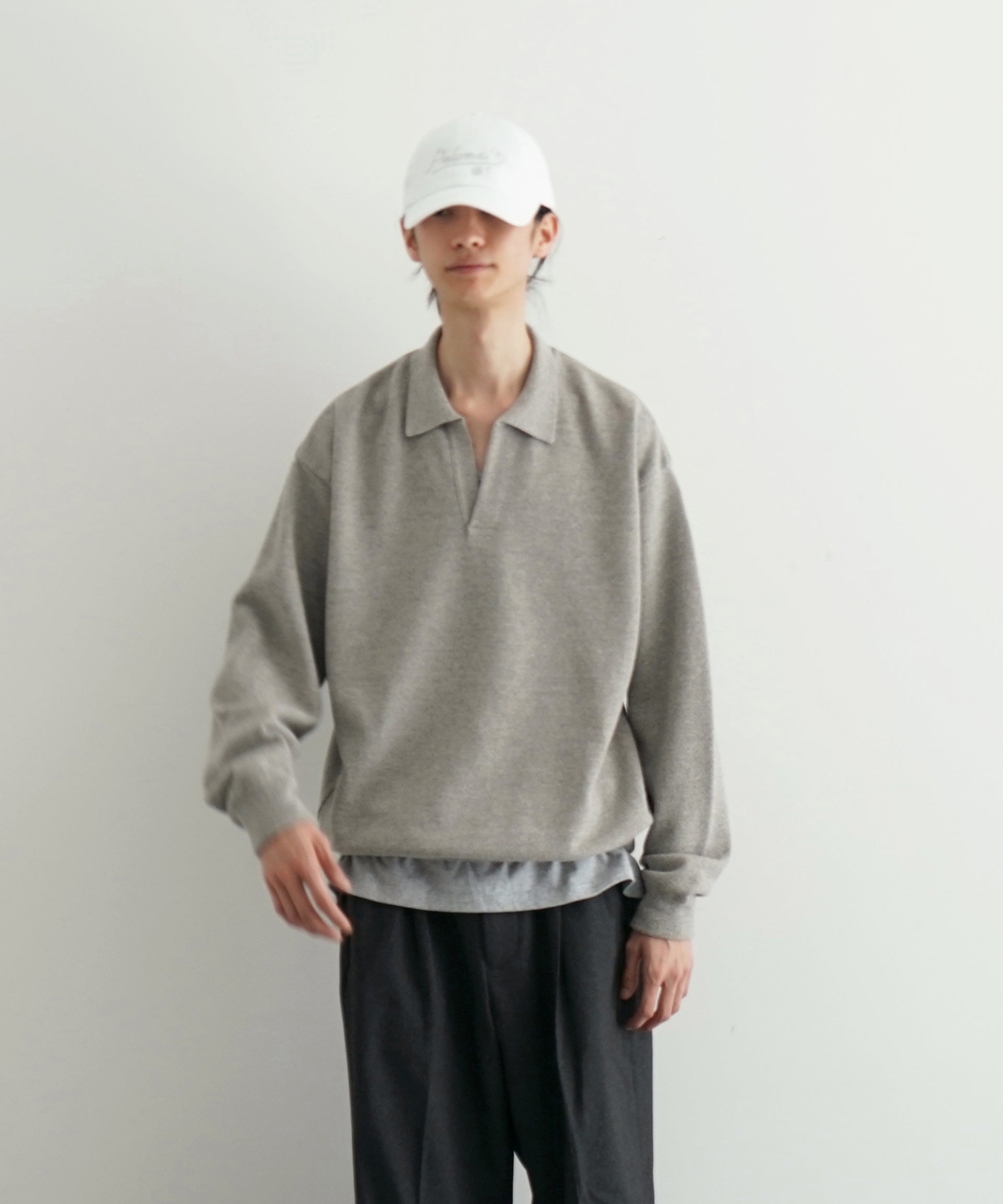 crepuscule Co/wo moss stitch skipper "GRAY"