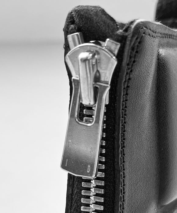 GUIDI Front zip boots "BLACK"