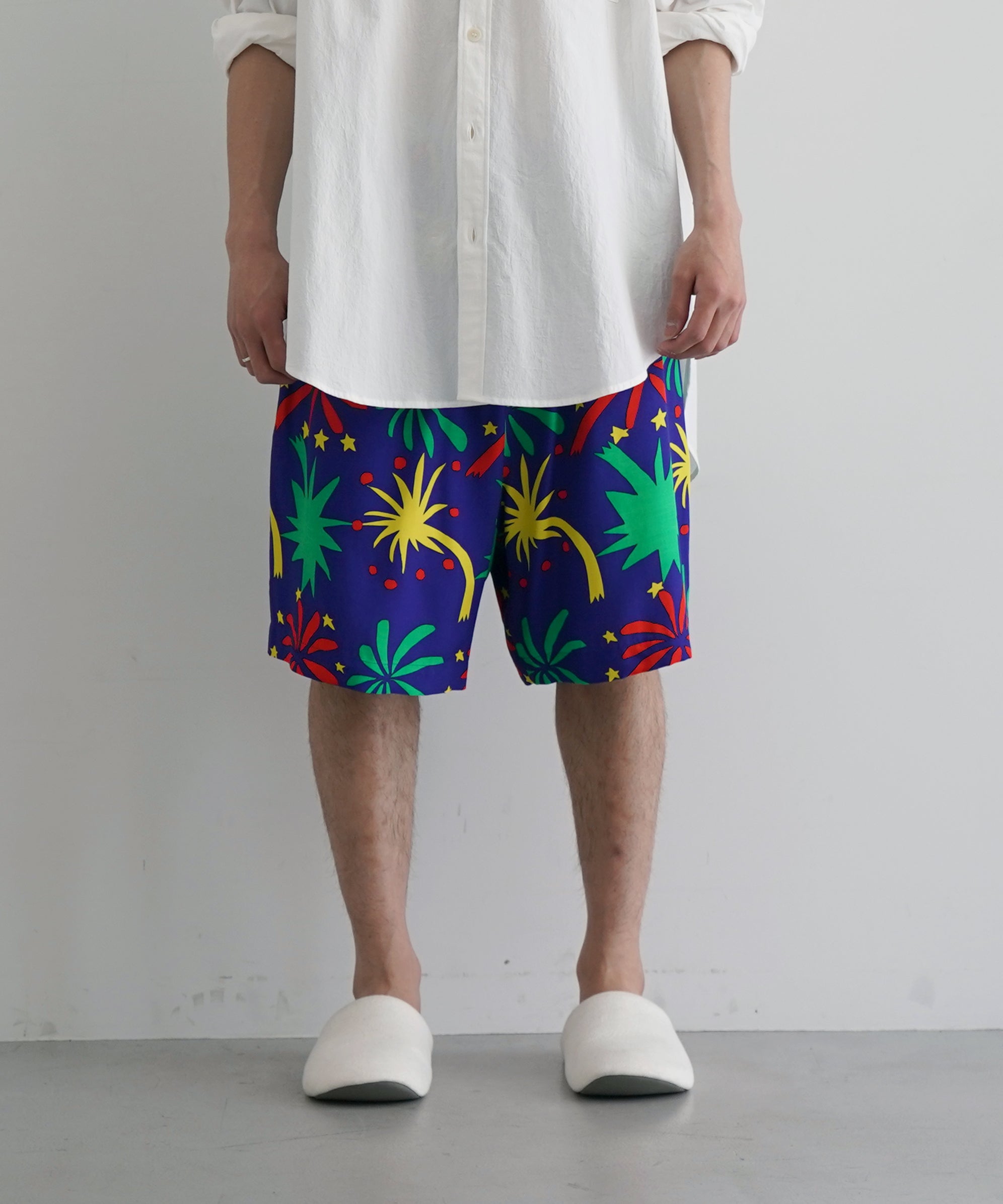 COTTON PAN 花火 レーヨンパンツ "PURPLE"