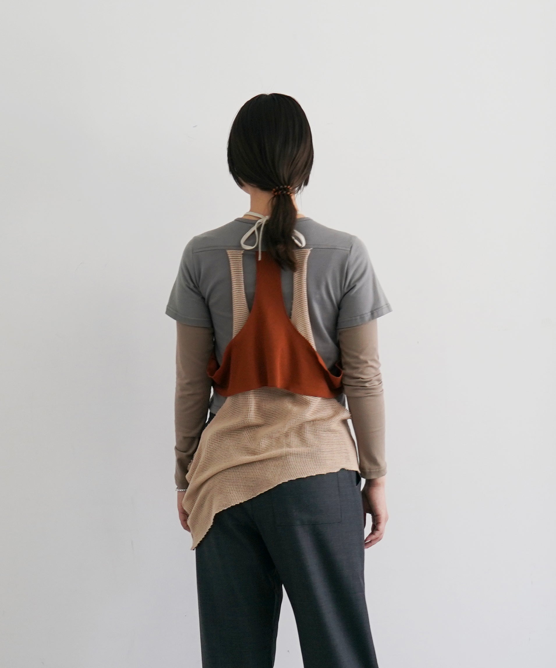 kotohayokozawa Layered top "GRAY"