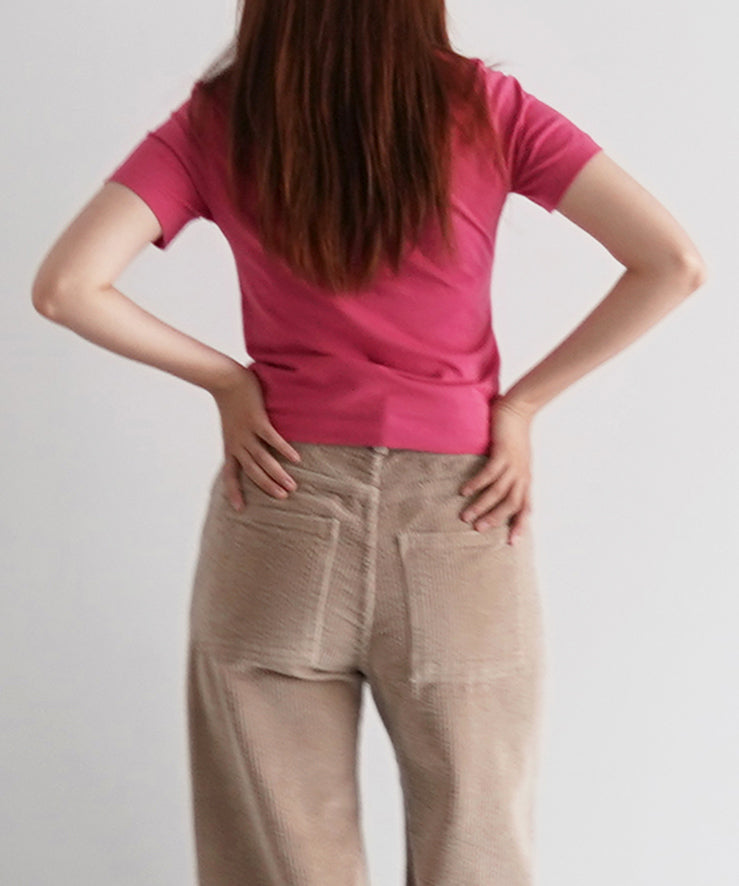 FAX COPY EXPRESS Vintage label fitted tee "PINK"