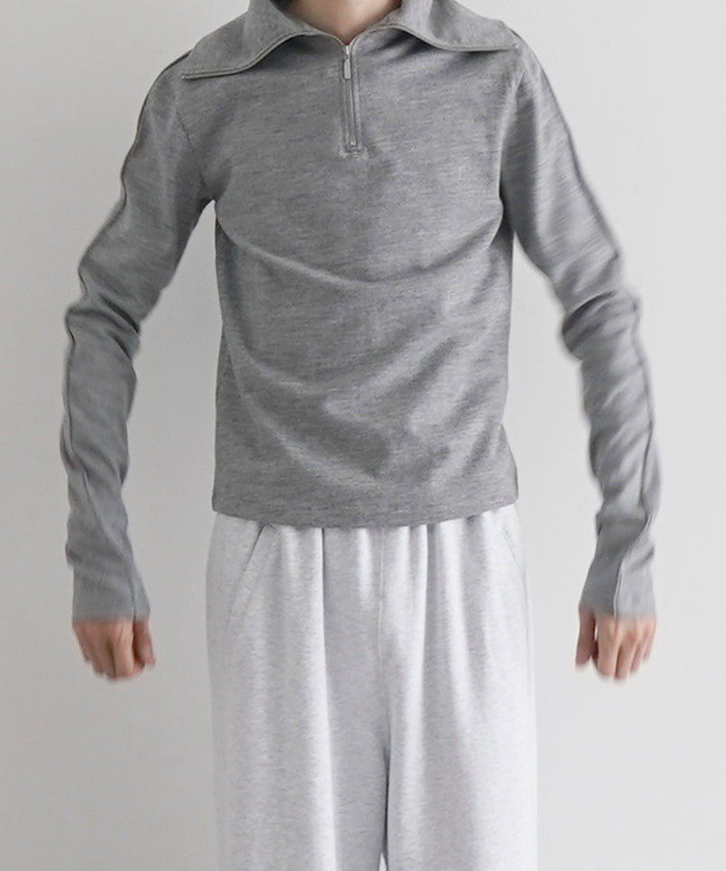 ENTIRE STUDIOS Apex wool top "DUST GREY"