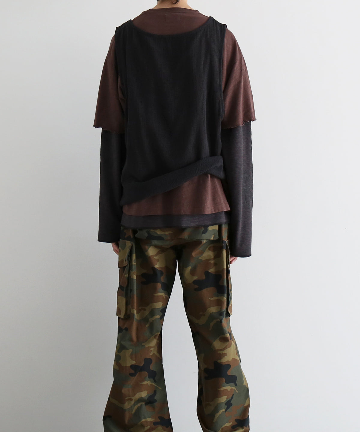 FAF(FAKE AS FLOWERS) 3Layerd ls tee "ECRU"