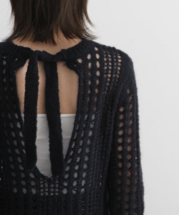 GANNI Mohair lace dress "SKY CAPTAIN"