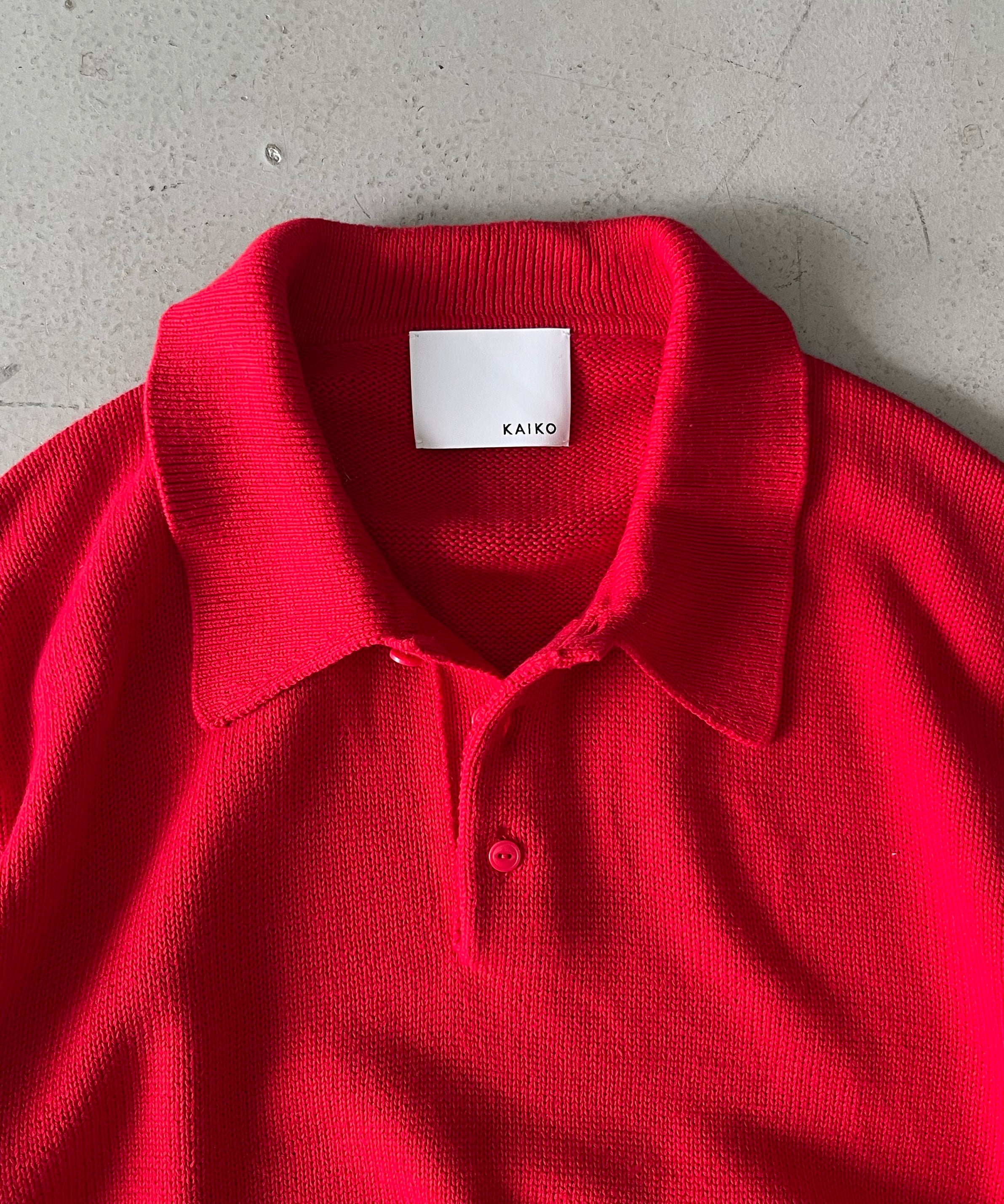 KAIKO Knit polo shirt "RED"