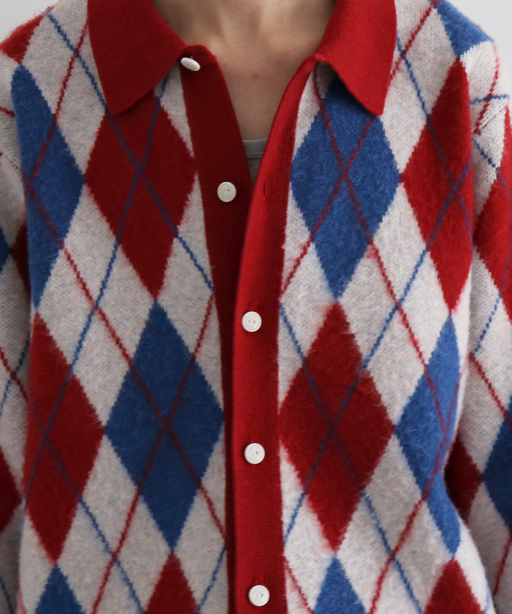 【Pre order】KAIKO Domestic knit polo cardigan "TRICO"