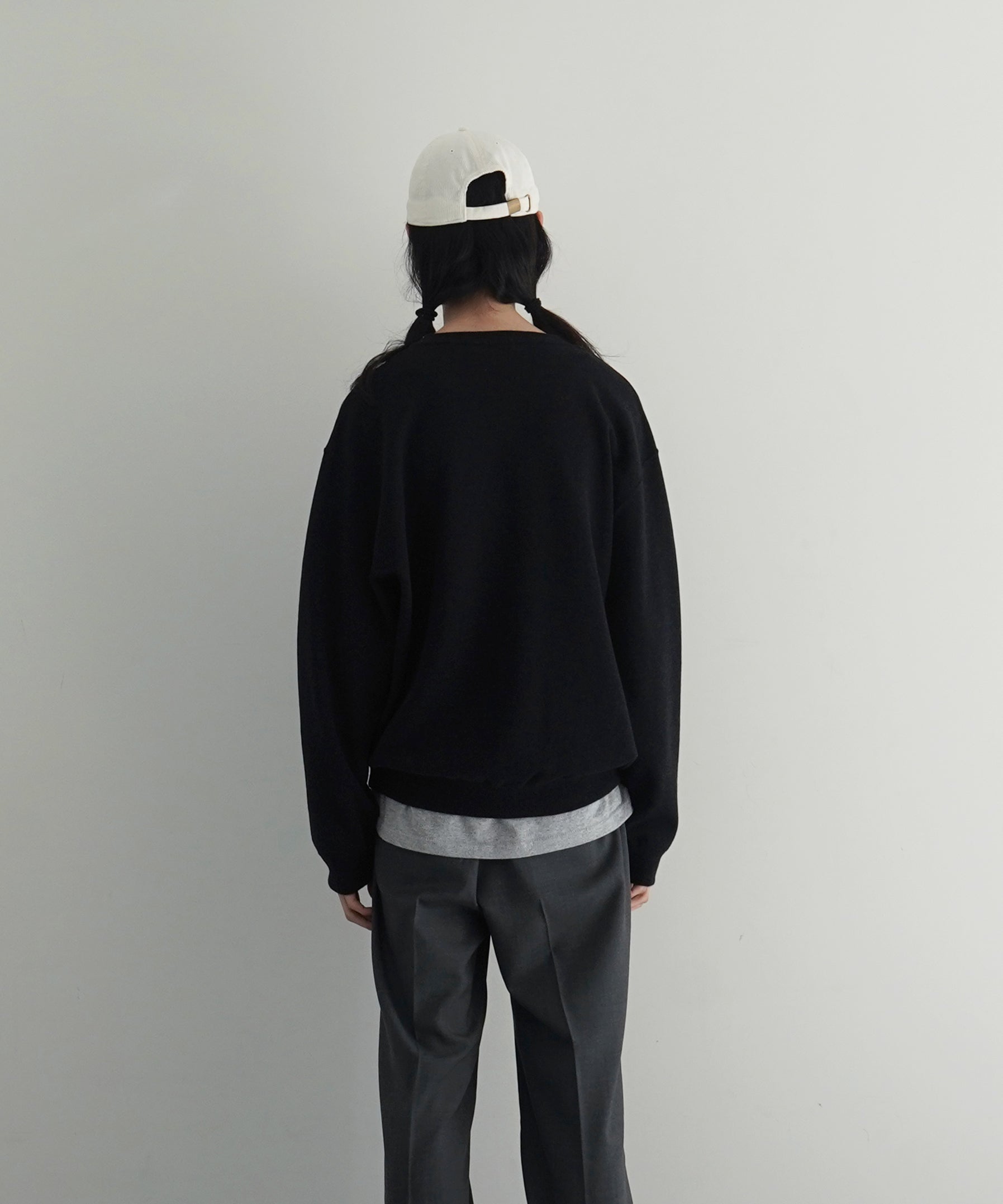 【EXCLUSIVE】crepuscule Co/ra moss stitch p/o "BLACK"