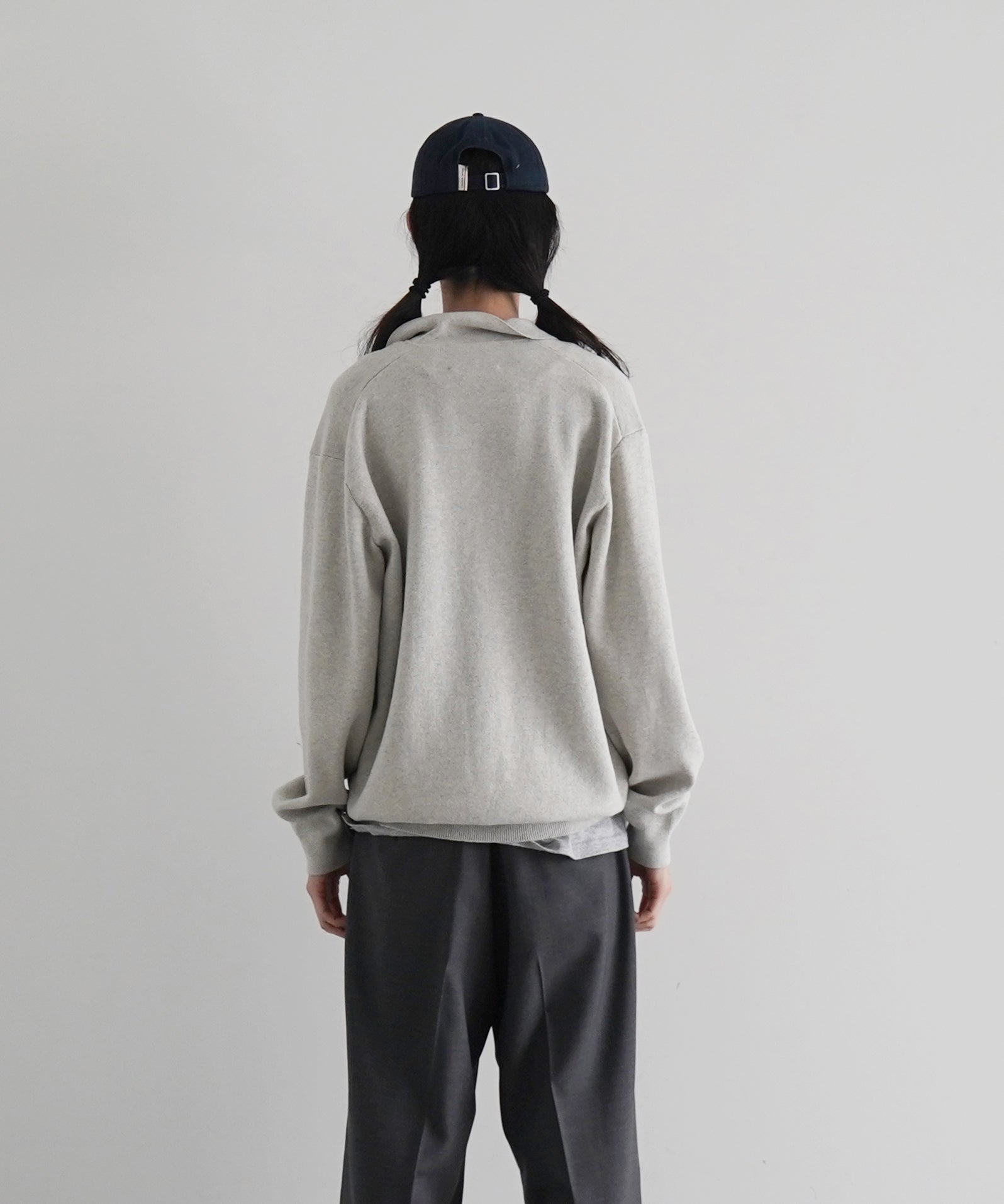 KAIKO Argyle polo cardigan "FIGURE"