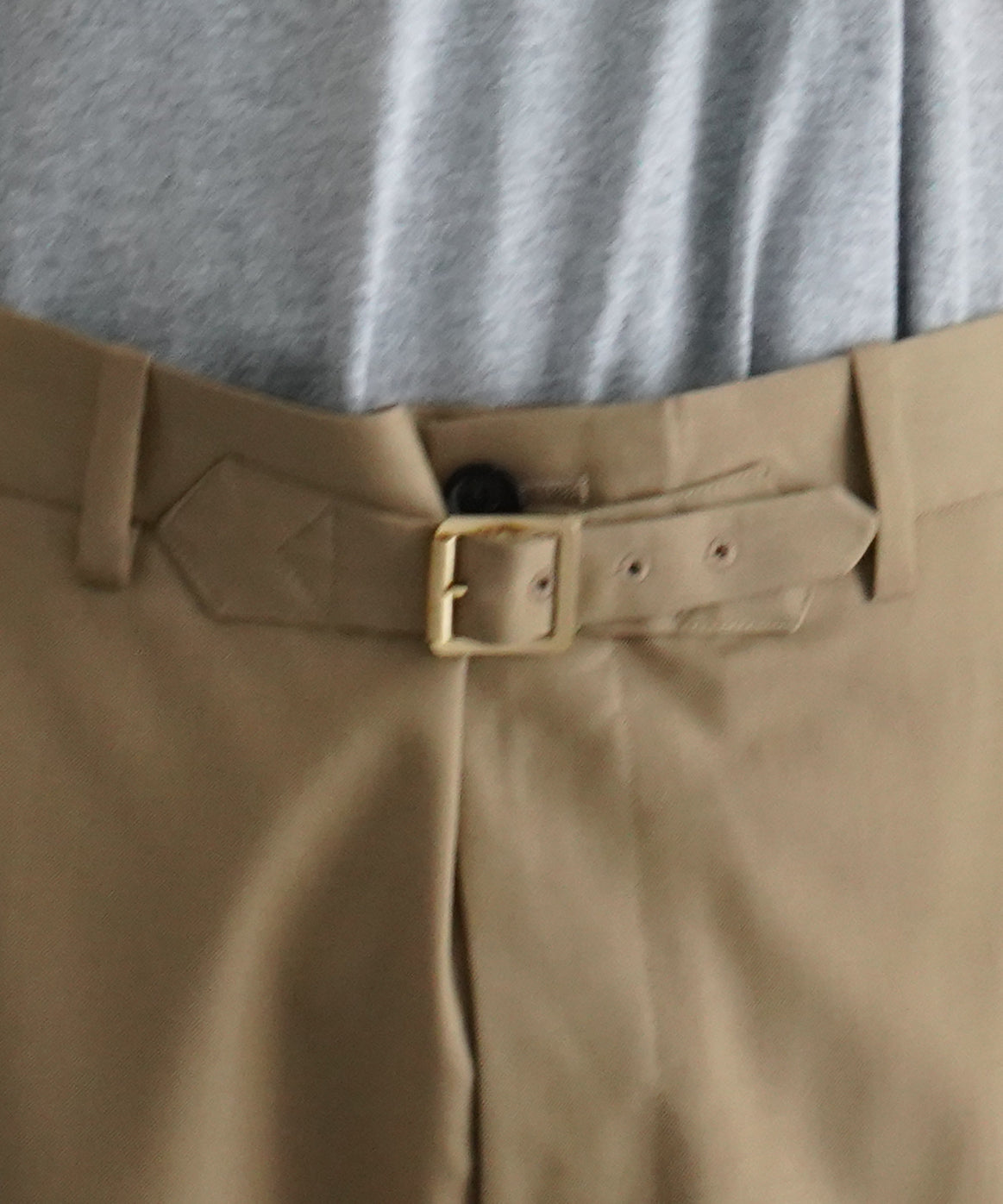 UNUSED Uw1152 wool slacks "BEIGE"