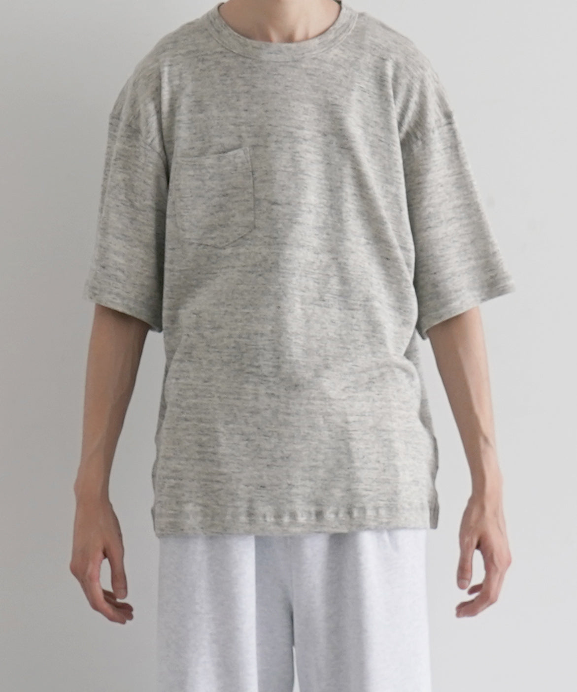 ensou. Right-pocketed t-shirt "TOP GREY"