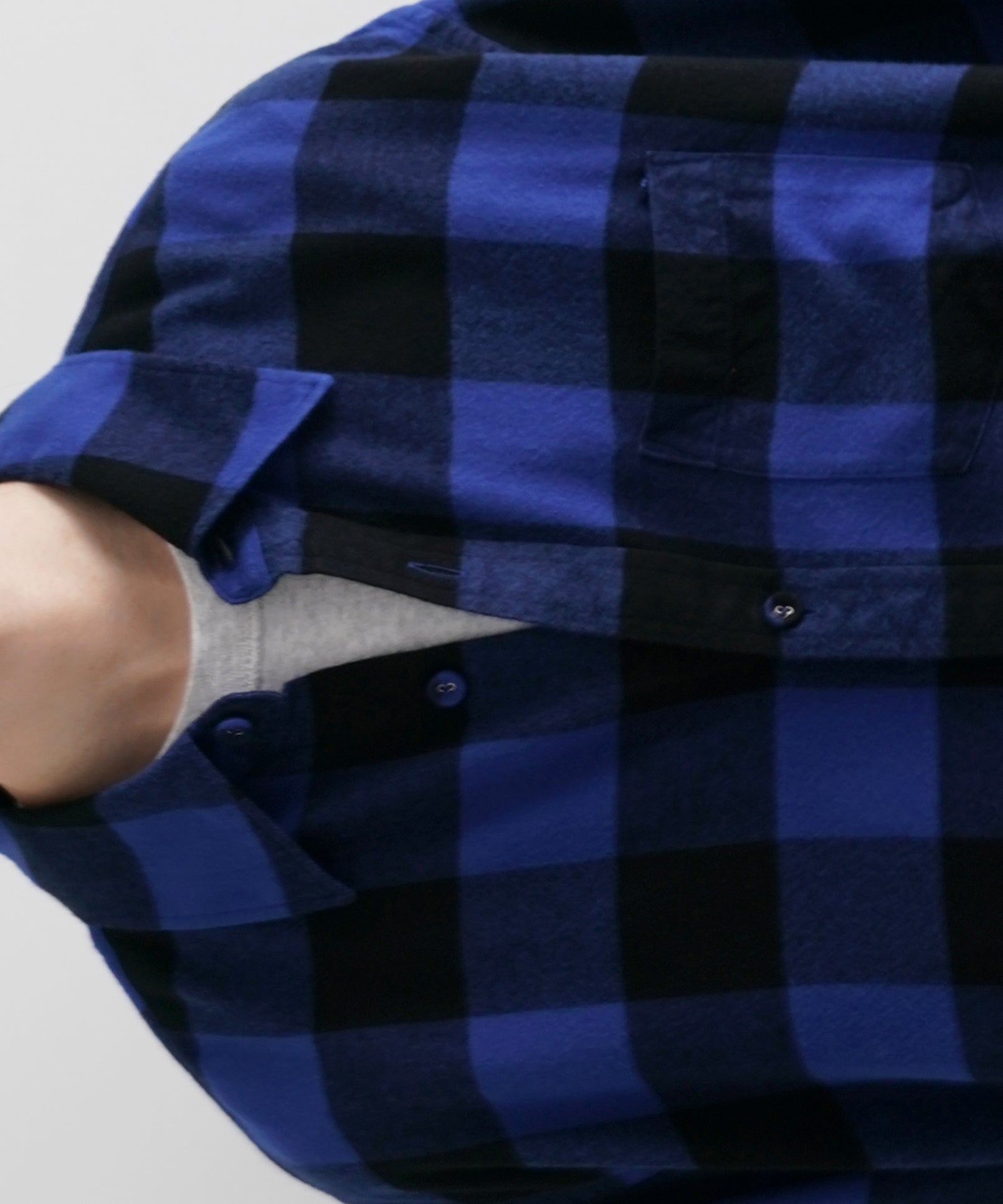 KAIKO Flannel check shirt "BLUE"