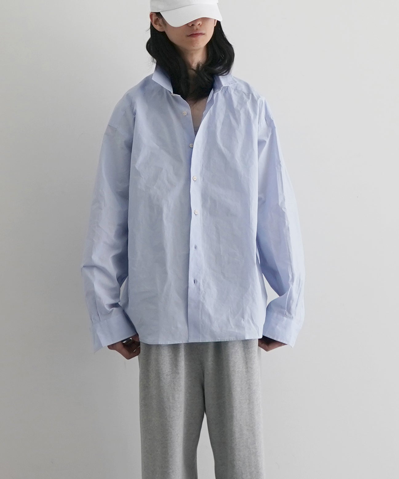 Baserange Claude shirt "SAX BLUE"