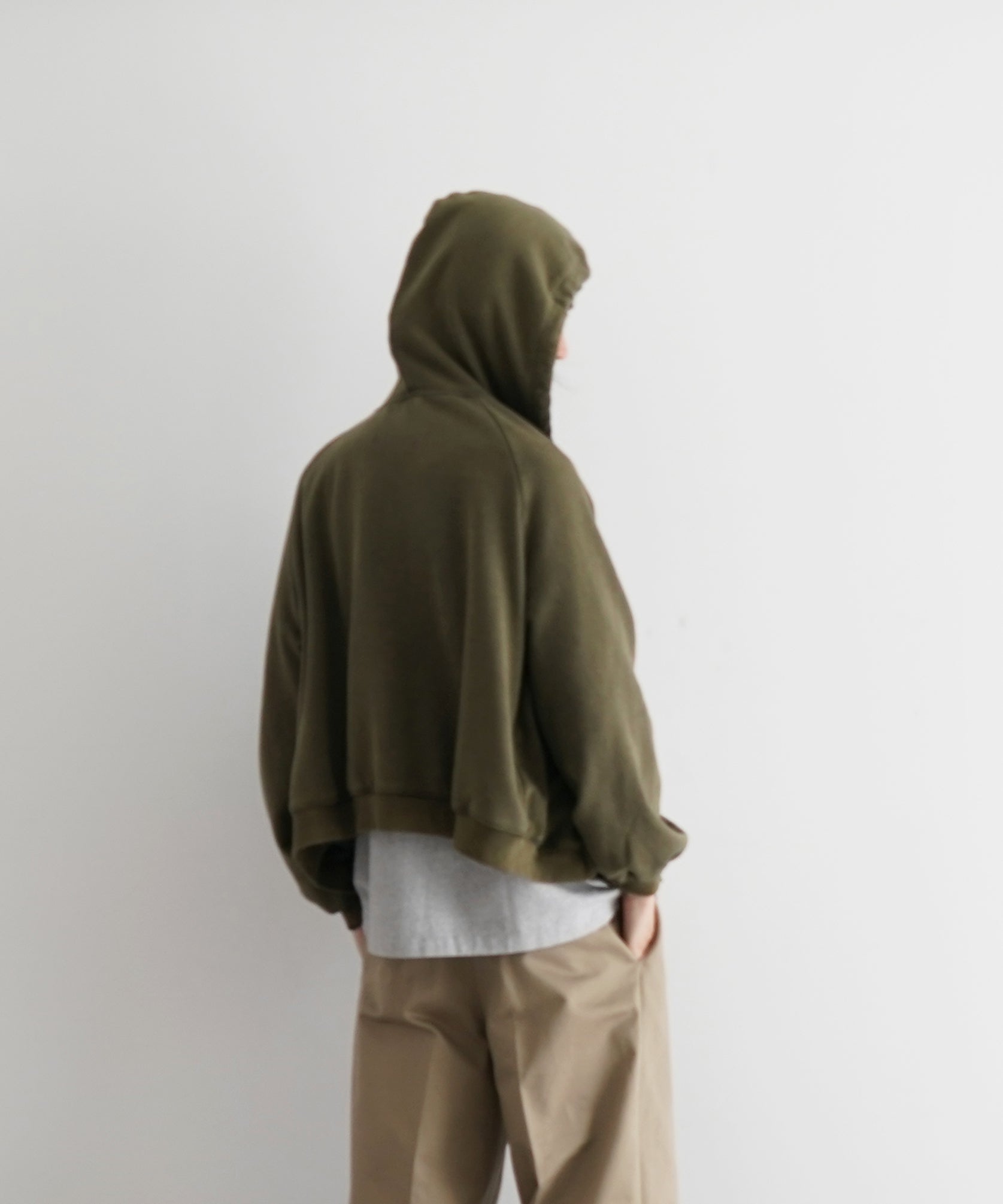Basketcase Hench, thermal lined zip-up hoodie "WASHED BROWN"