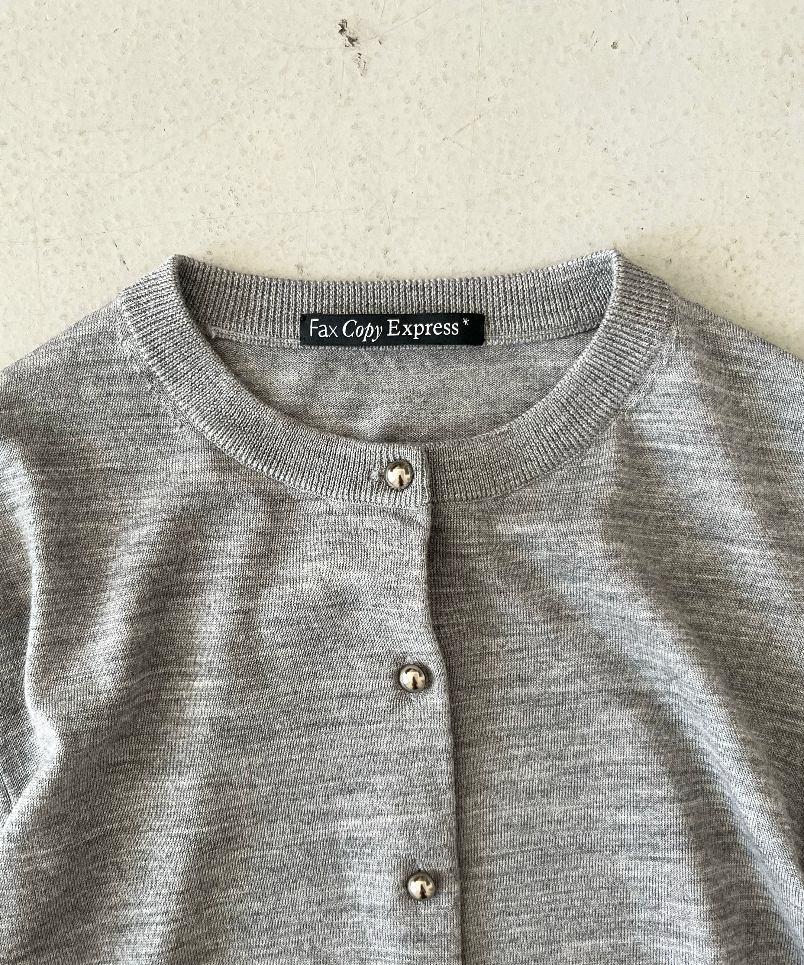 FAX COPY EXPRESS Summer garden ultra-thin fitted top "LIGHT GRAY"