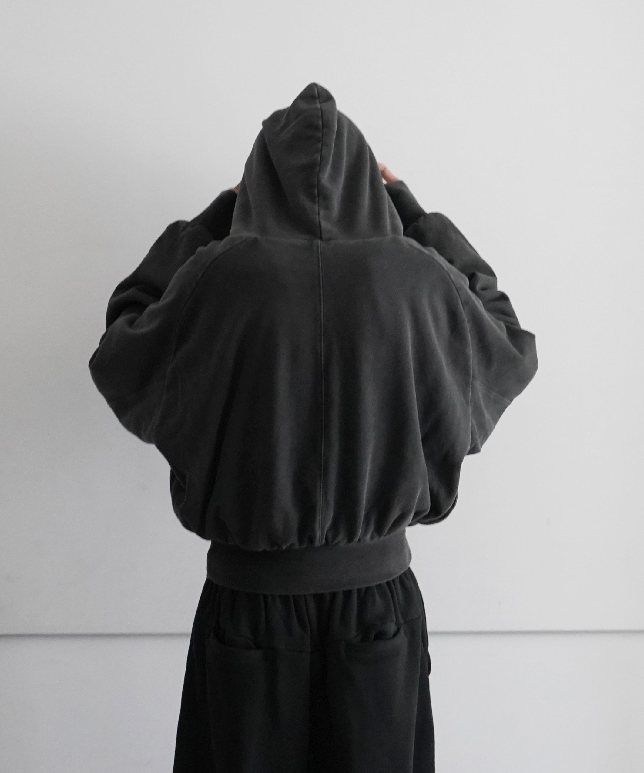 ENTIRE STUDIOS Double double hood "WASHED BLACK"