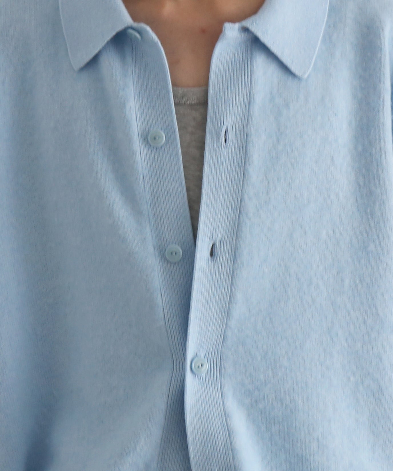 【Pre order】KAIKO Antistasic polo cardigan "L.BLUE"