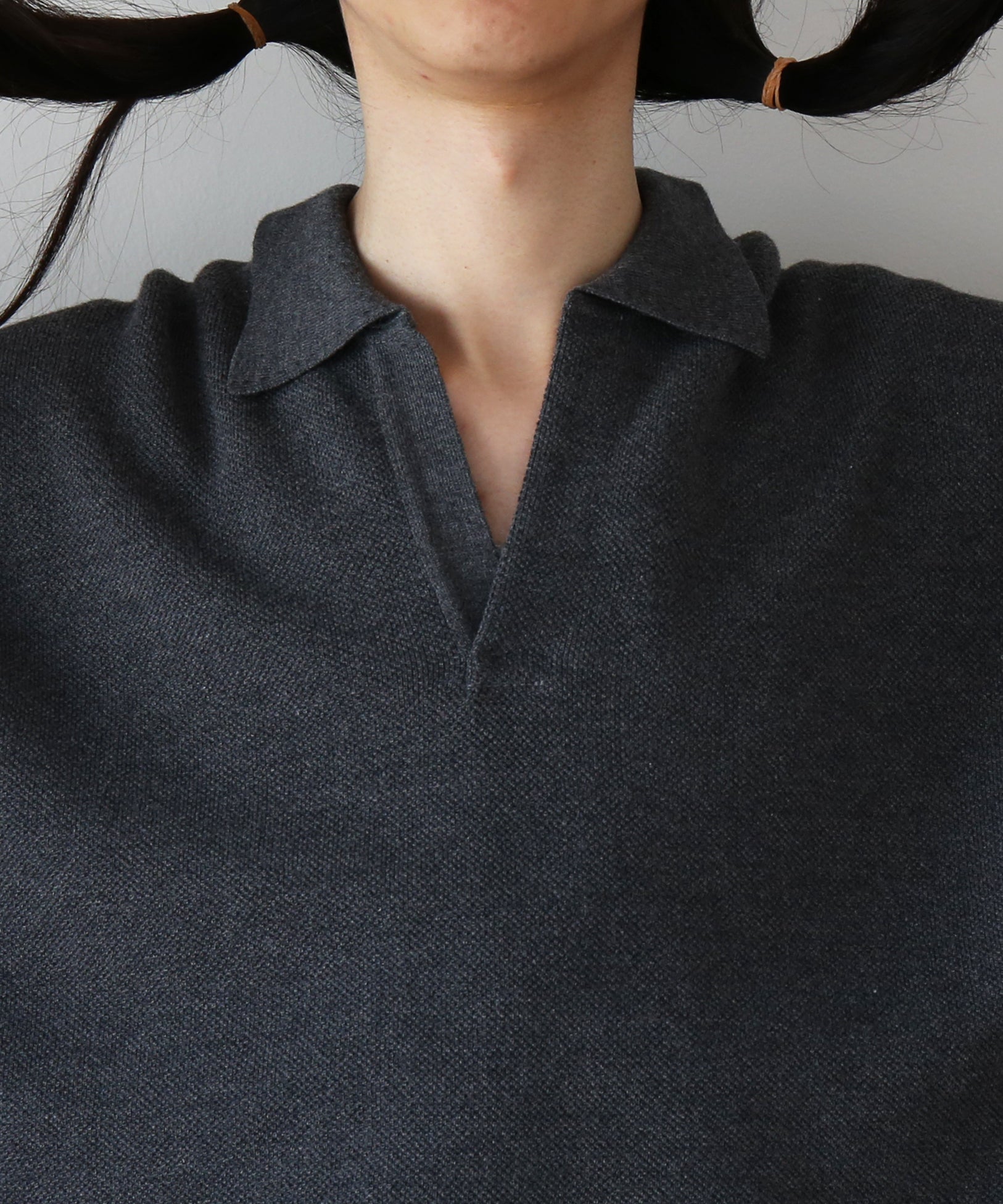 crepuscule Co/wo moss stitch skipper "DK.GRAY"