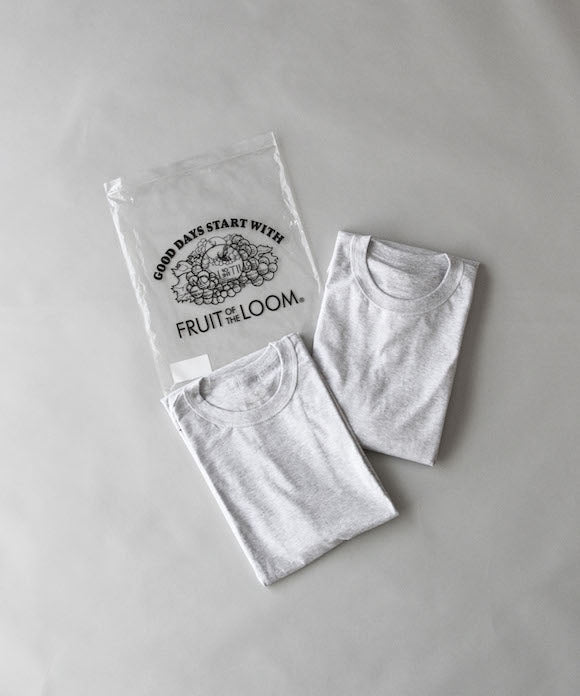 UNUSED Us2025 fruit of the loom×unused 2pack t-shirt "BLACK×BLACK"