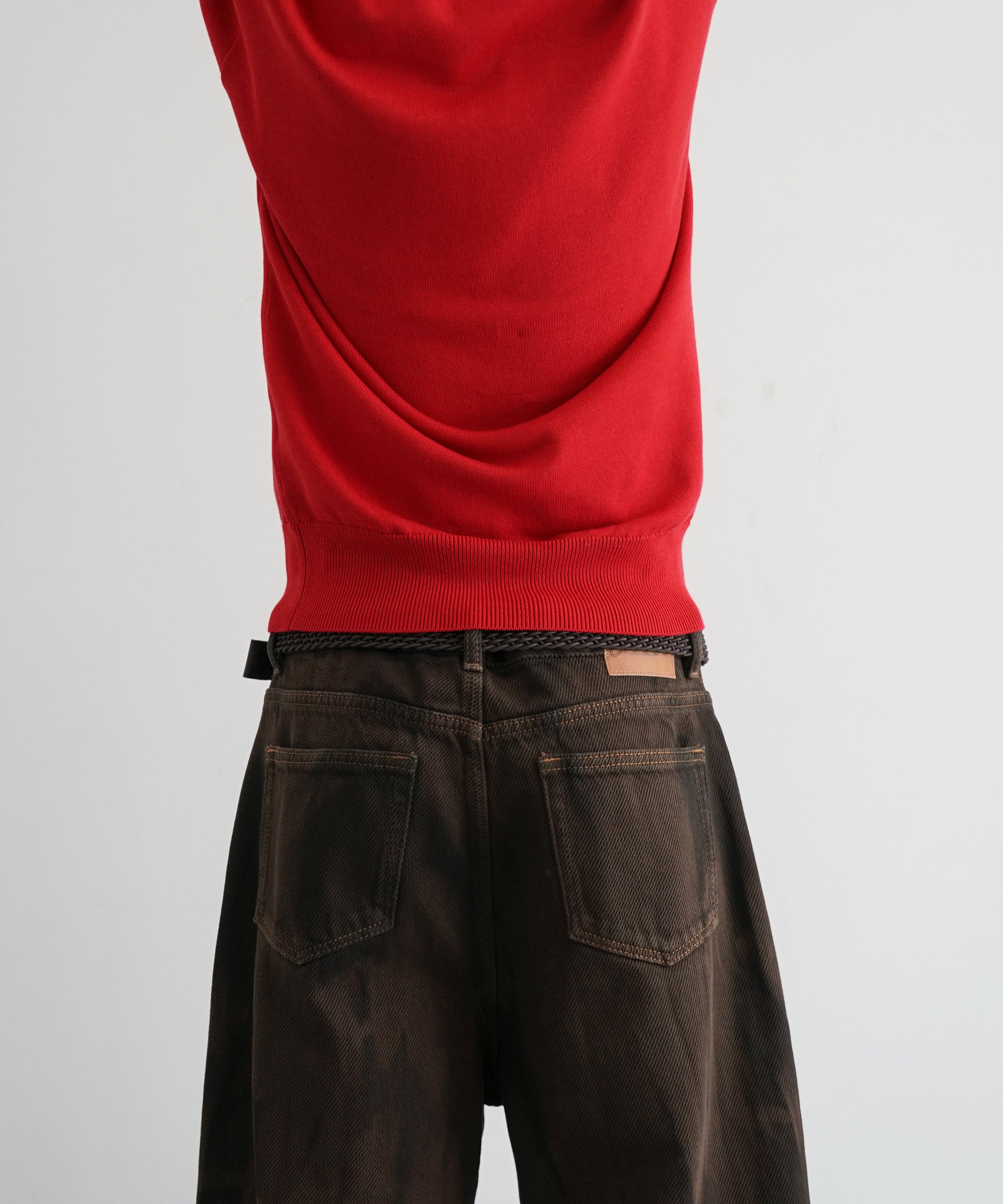 GANNI Overdyed heavy denim baggy jeans "CHICORYCOF"