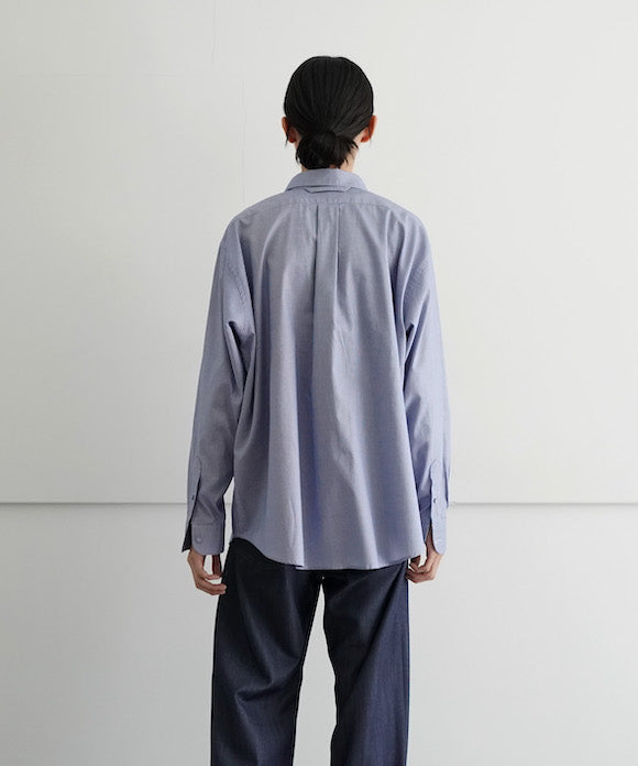 O- F.f shirt "BLUE HOUNDSTOOTH"