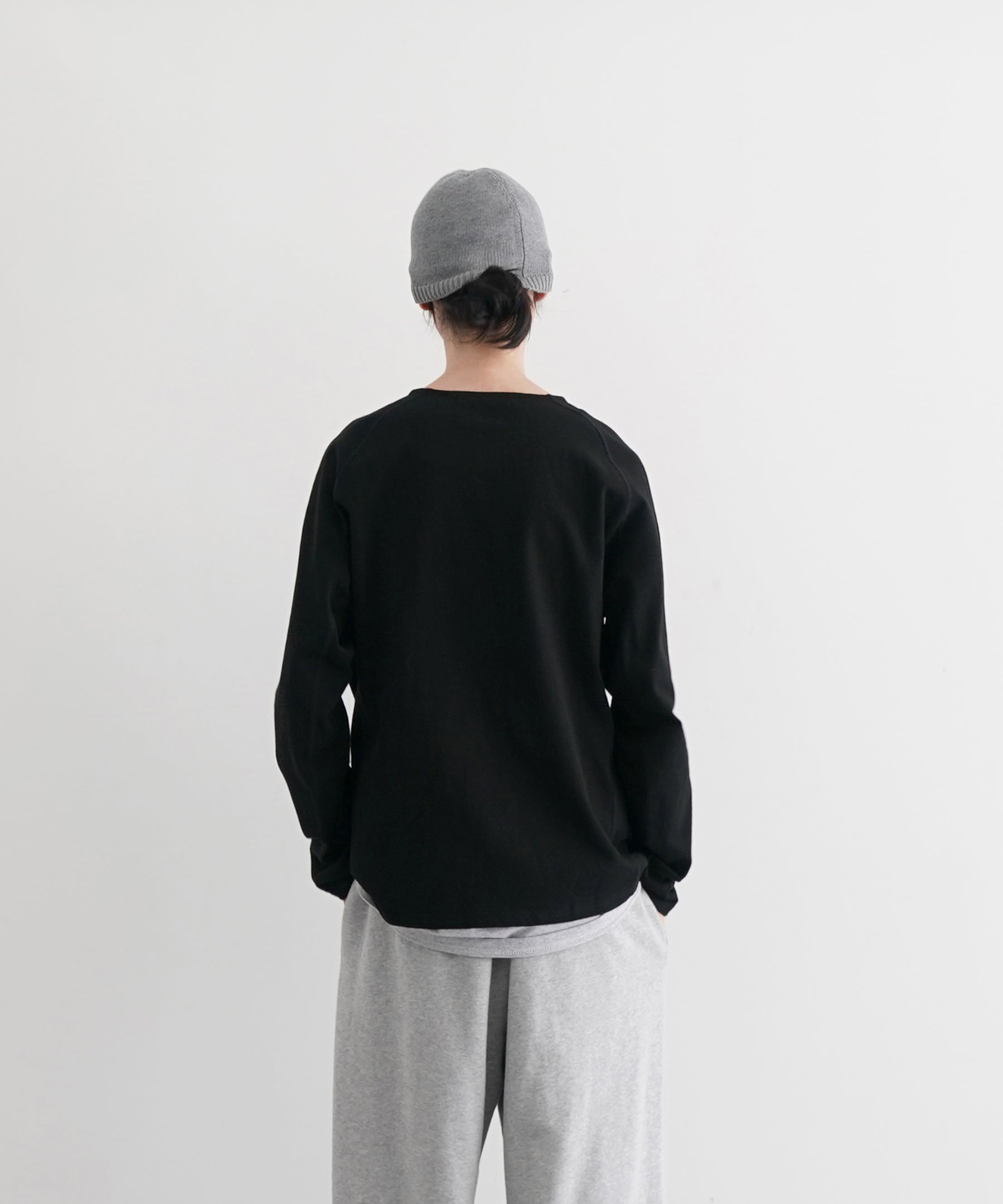 OPPOSE DUALITY Long sleeve t-shirt cotton "BLACK"
