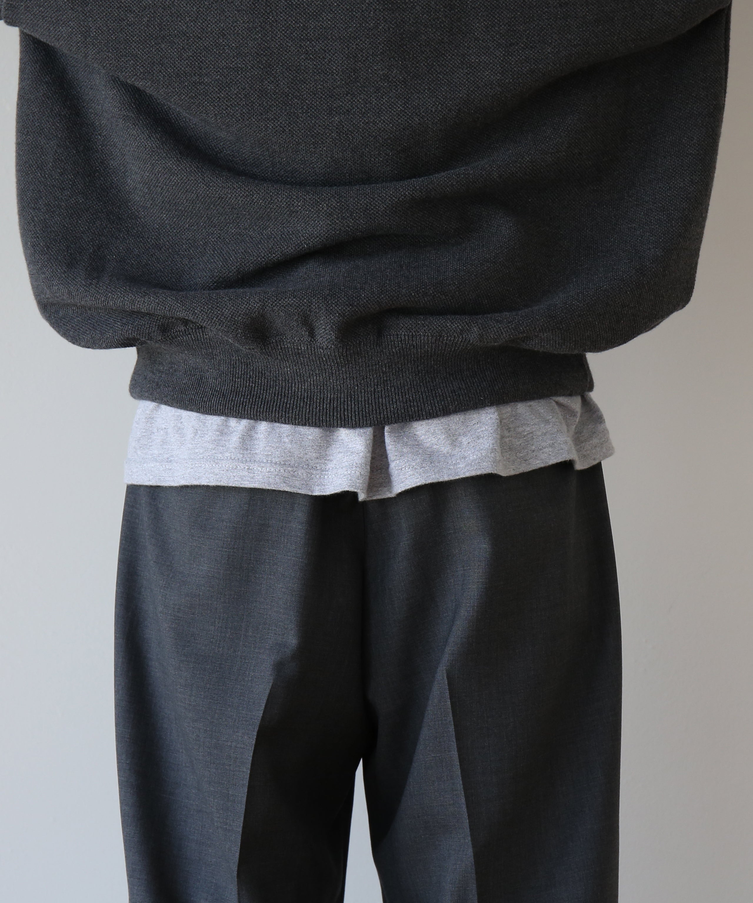 crepuscule Co/wo moss stitch skipper "DK.GRAY"