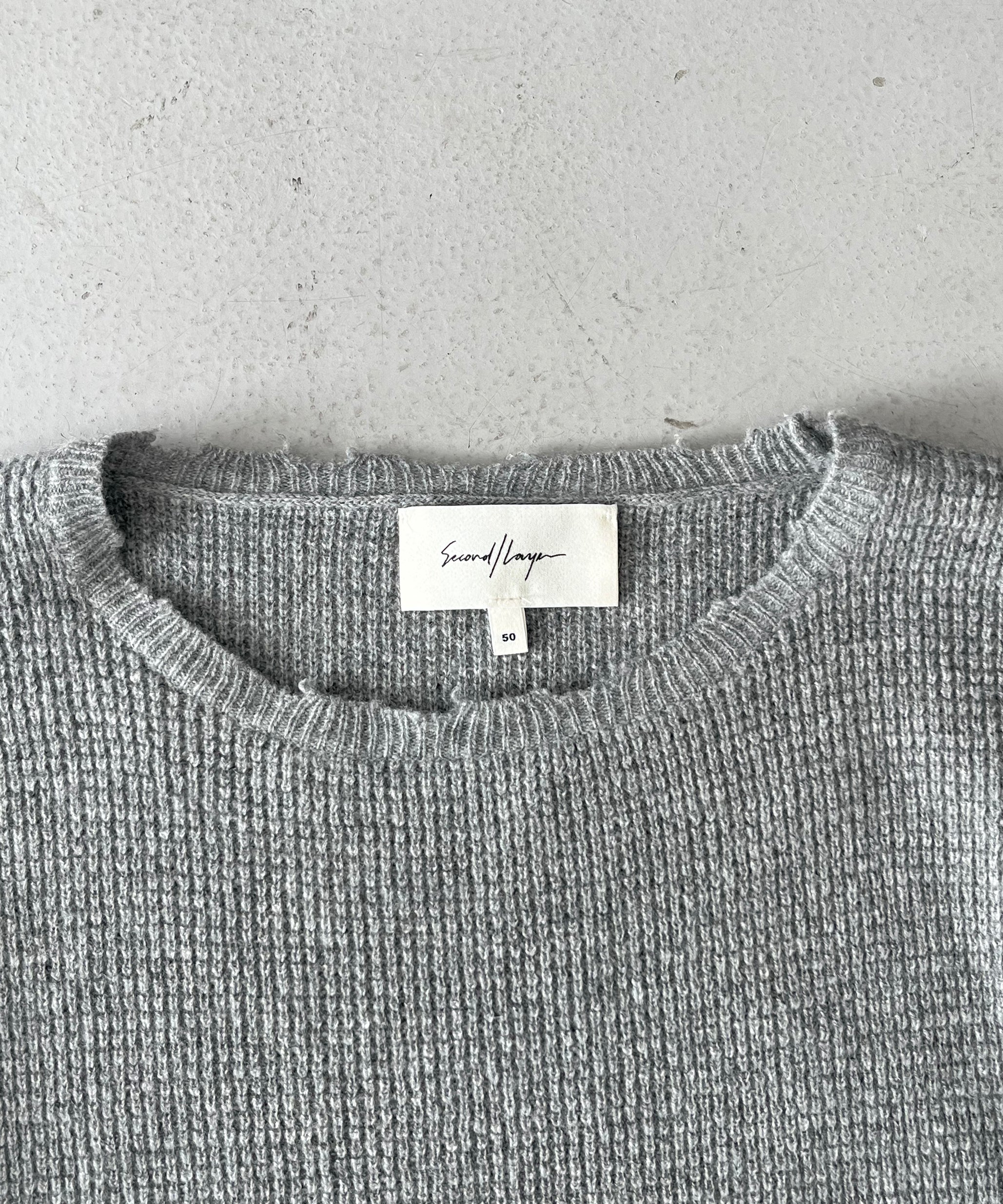 SECOND/LAYER Friends pullover sweater "DOVE GREY"