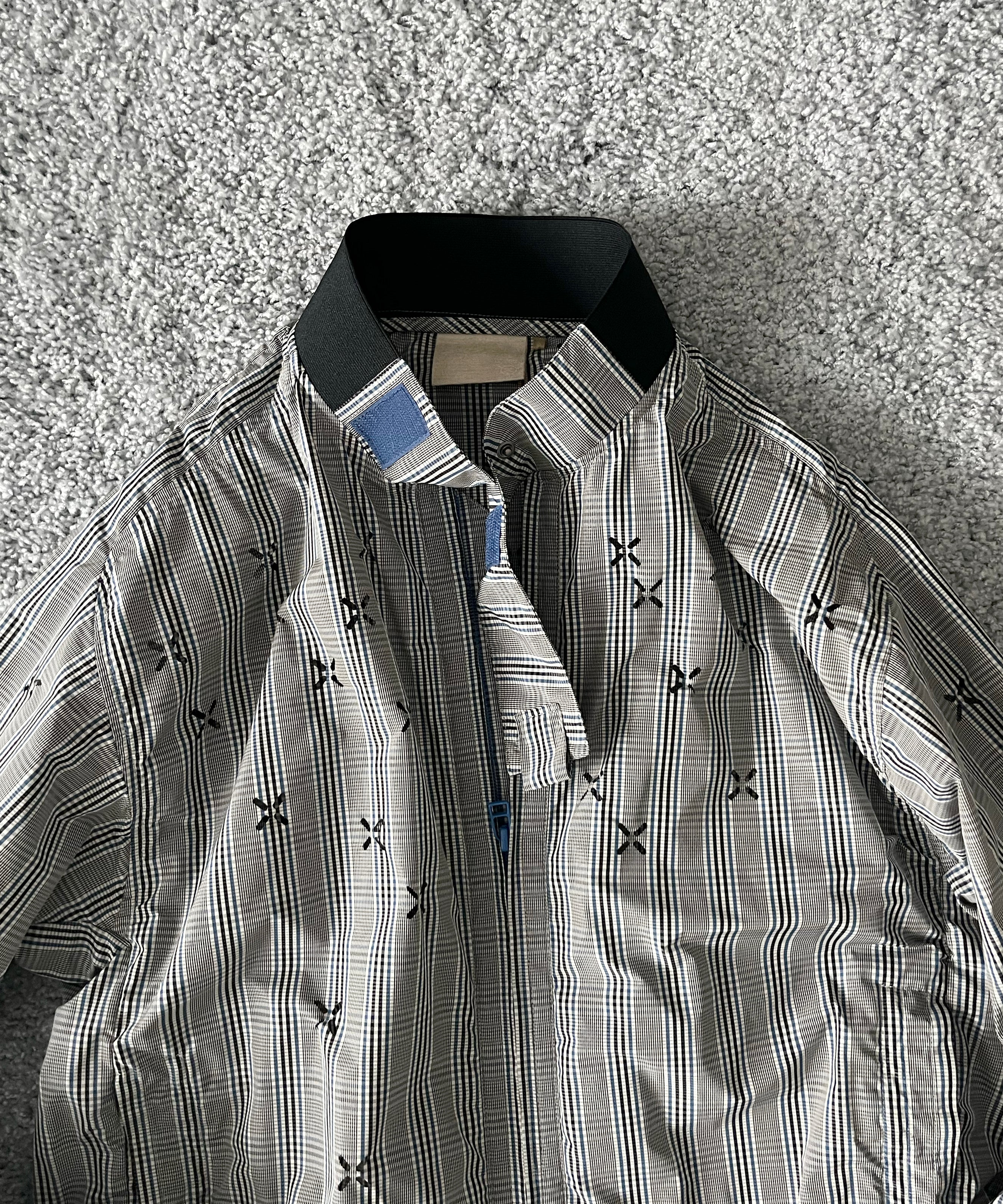 JIAN YE Guai blouson (siege) "BLUE CHECK"