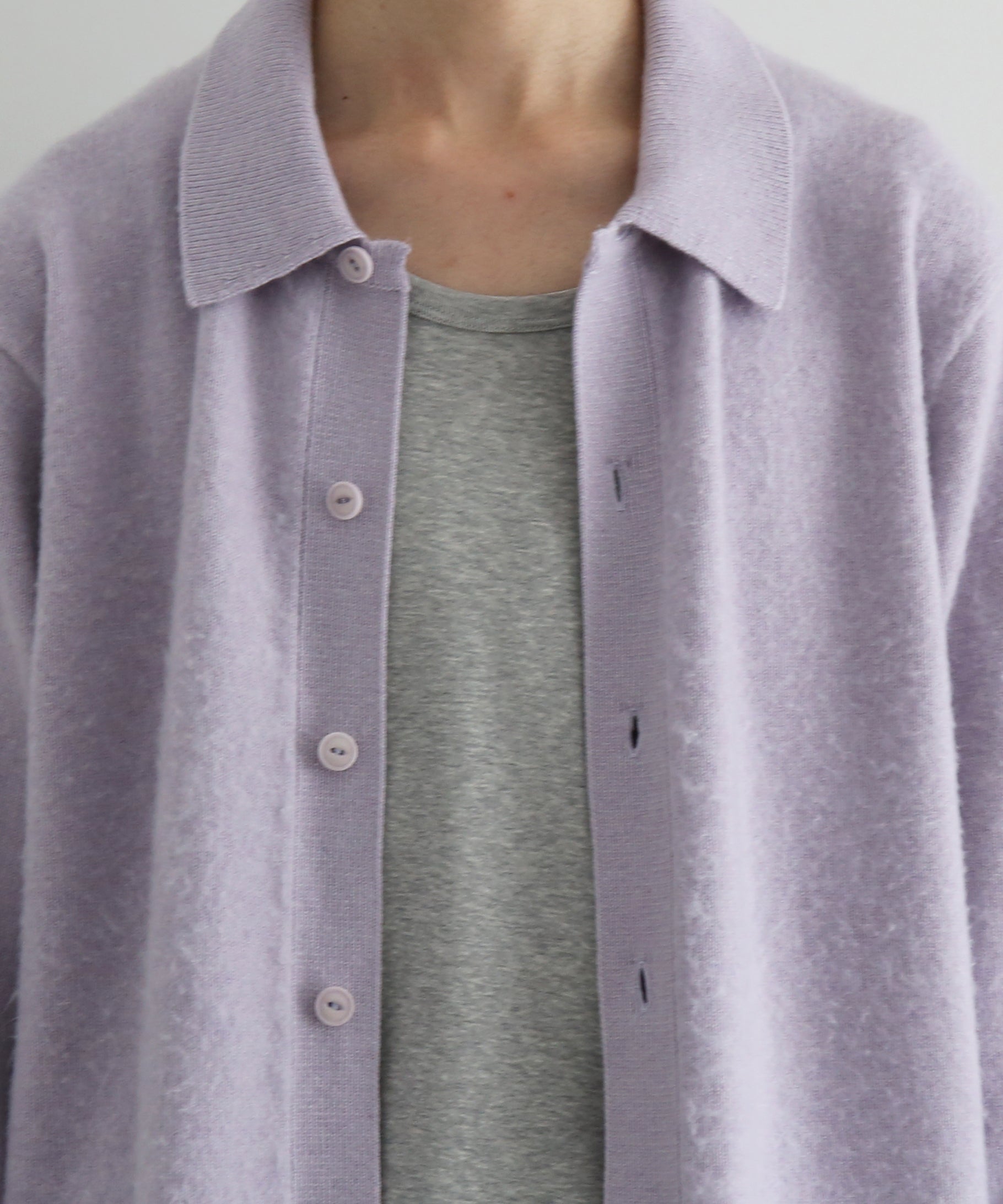 【Pre order】KAIKO Antistasic polo cardigan "BLACK"
