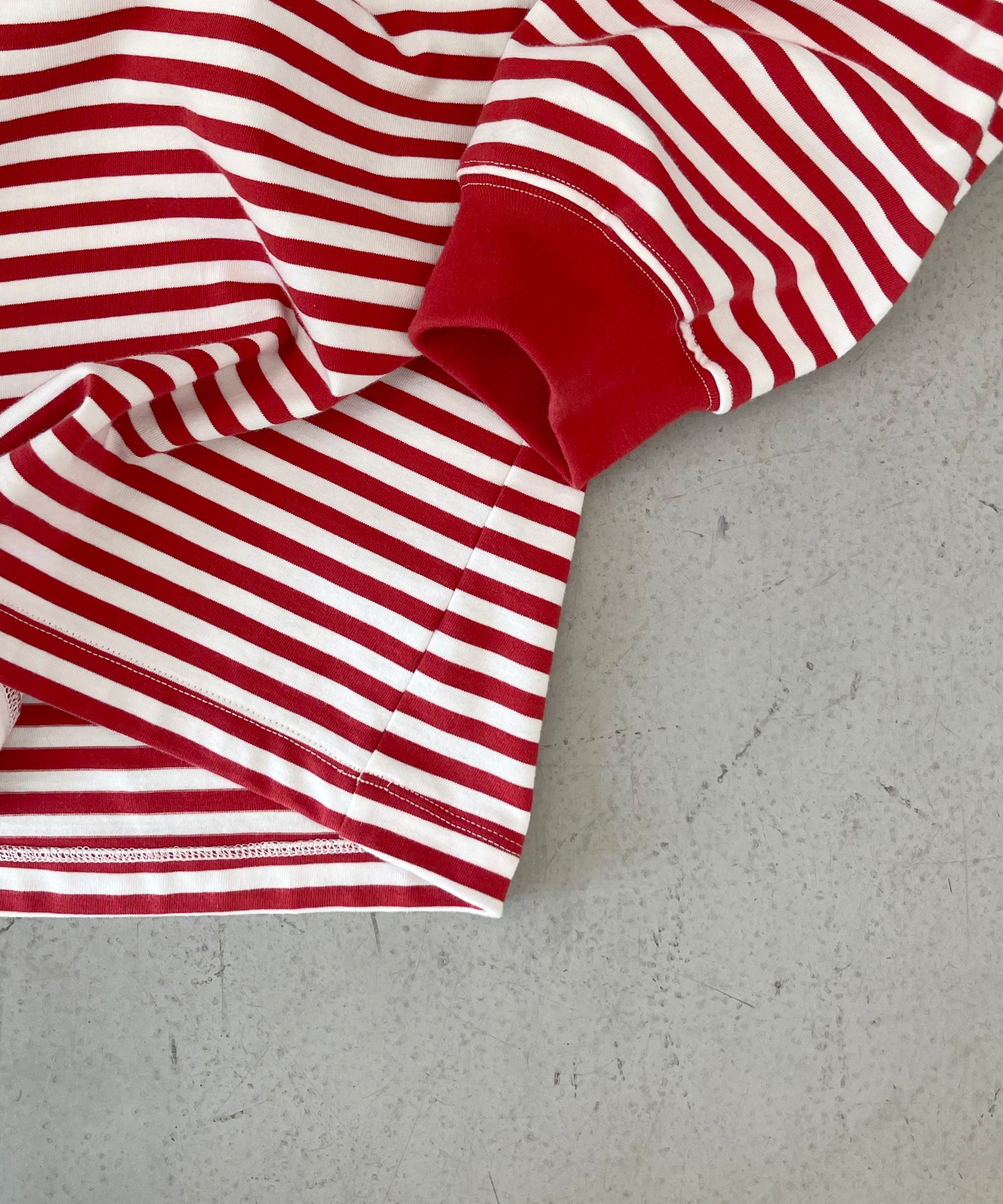 KAIKO Long sleeve border t-shirt "RED"