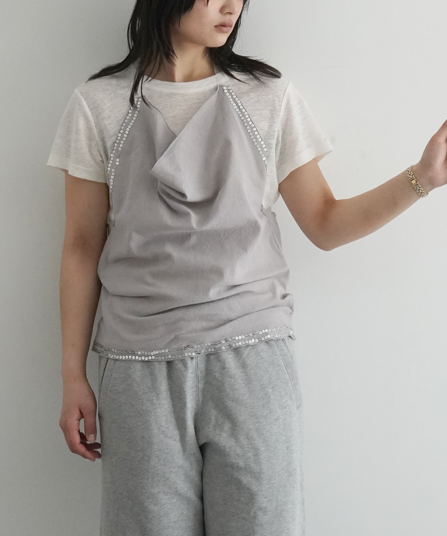 Gimaguas Cala halter top "WHITE"