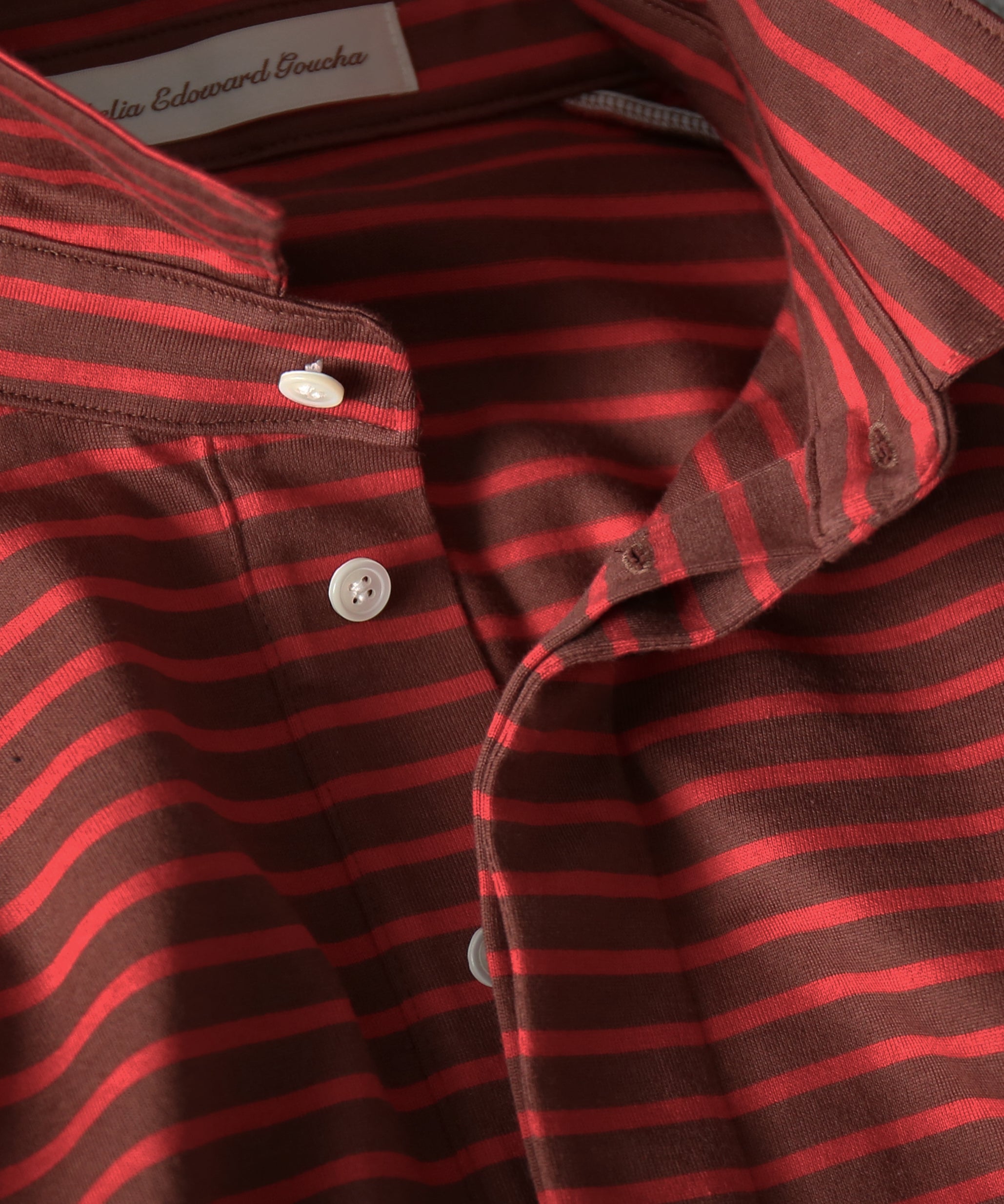 ABELIA EDOWARD GOUCHA Ls polo border "RED"