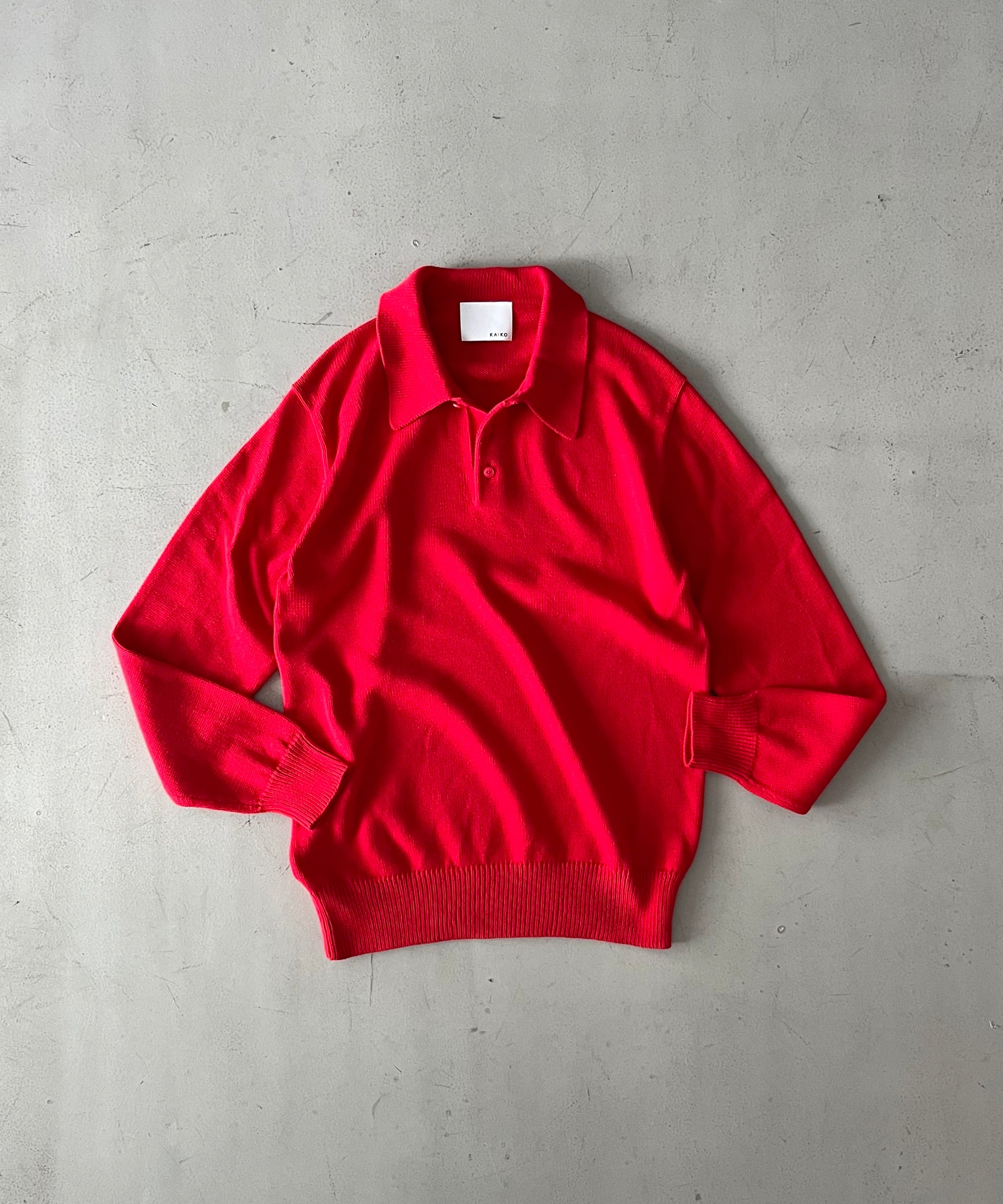 【Pre order】KAIKO Knit polo shirt "RED"