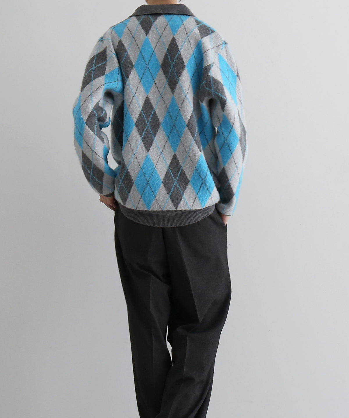 【Pre order】KAIKO Domestic knit polo shirt "FIGURE BLUE"