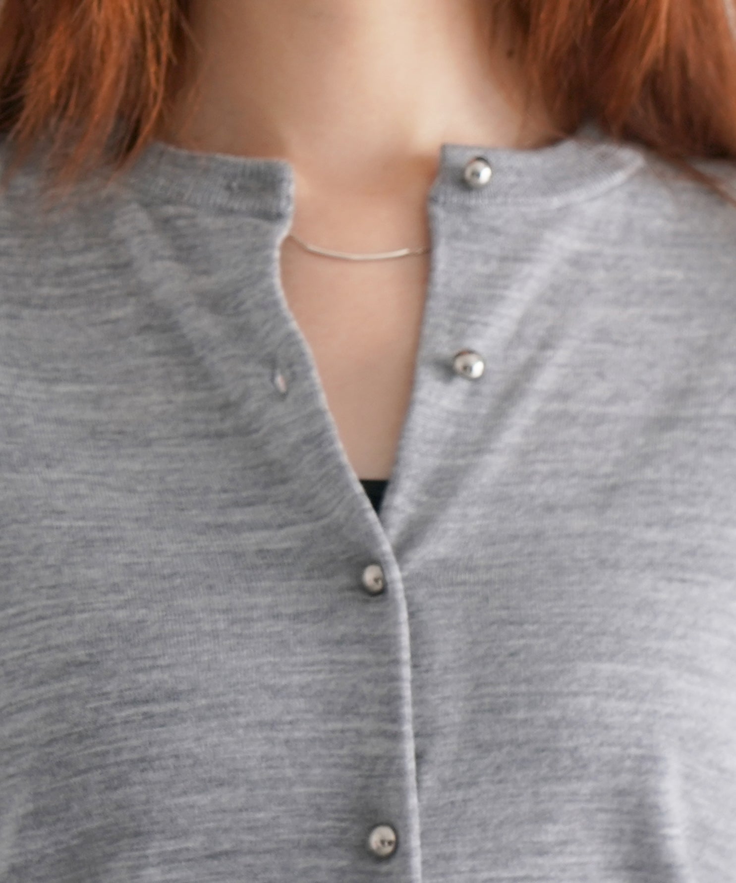 FAX COPY EXPRESS Summer garden ultra-thin fitted top "LIGHT GRAY"