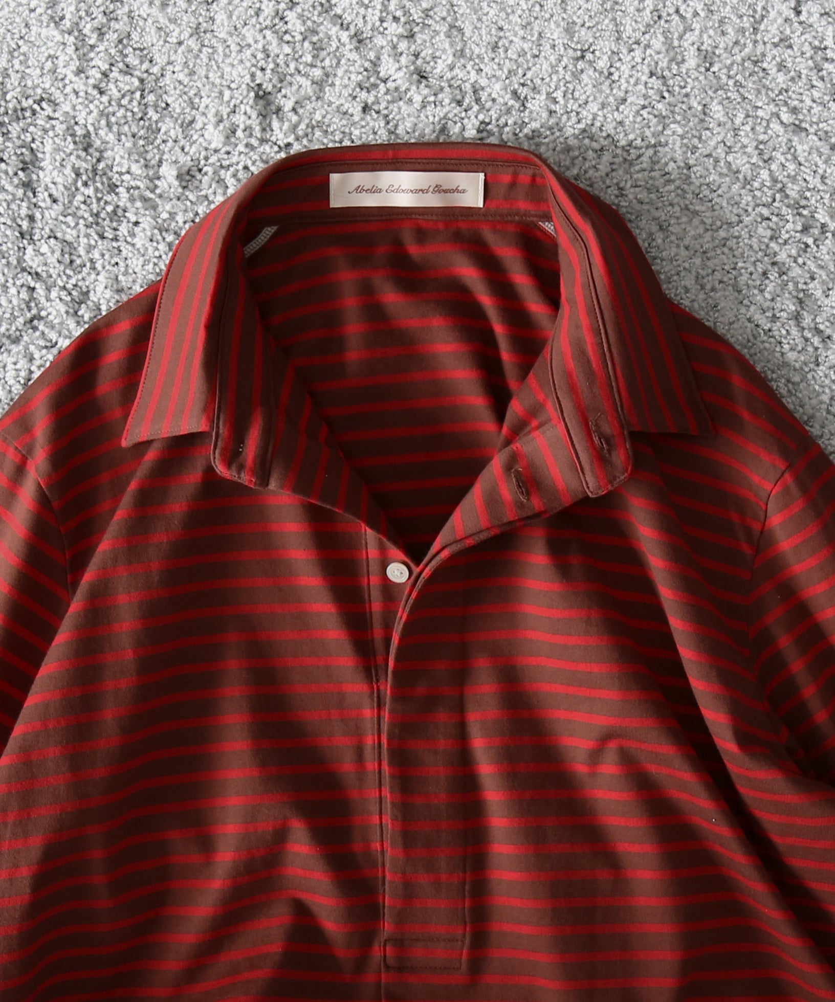 ABELIA EDOWARD GOUCHA Ls polo border "RED"