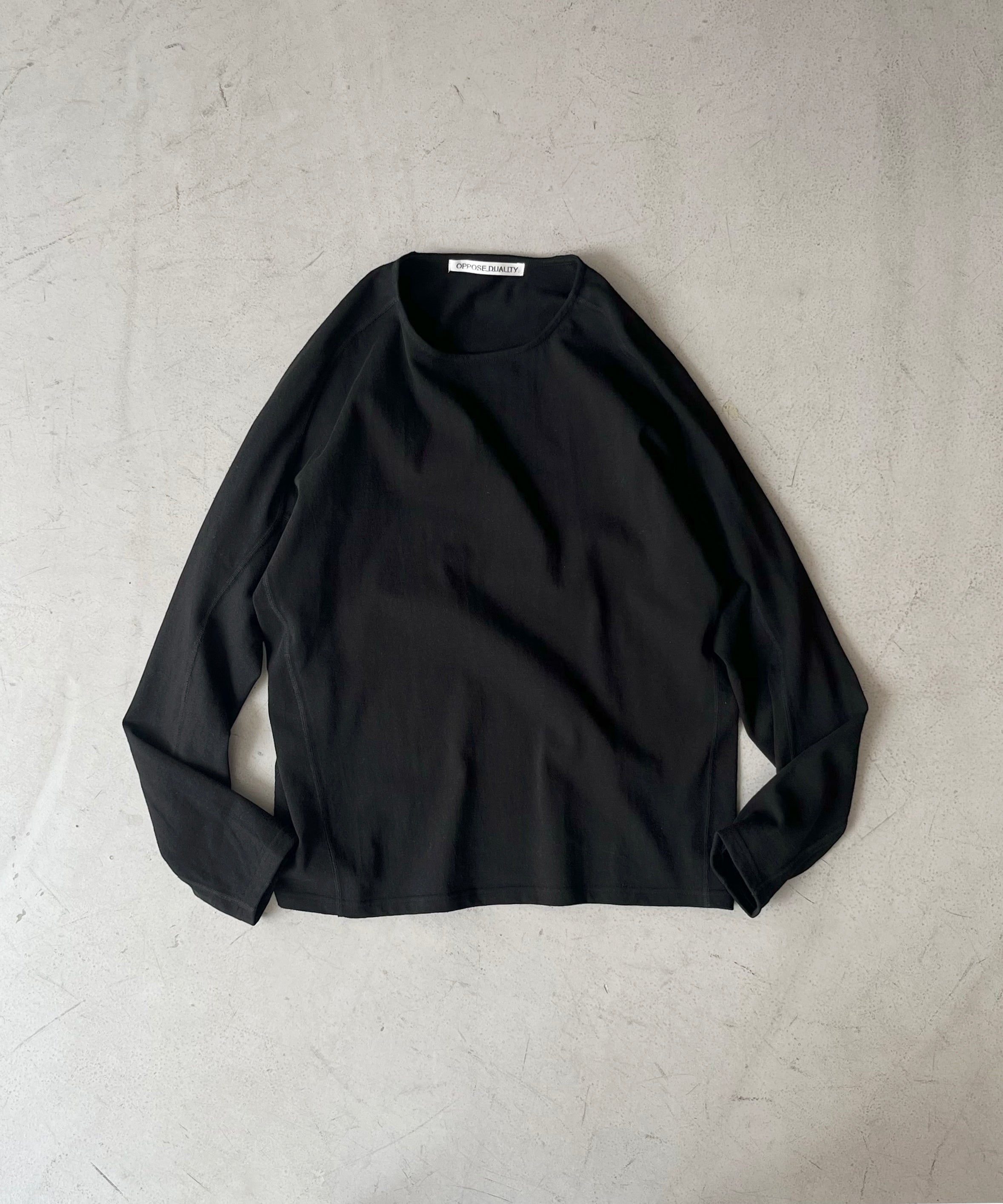 OPPOSE DUALITY Long sleeve t-shirt cotton "BLACK"