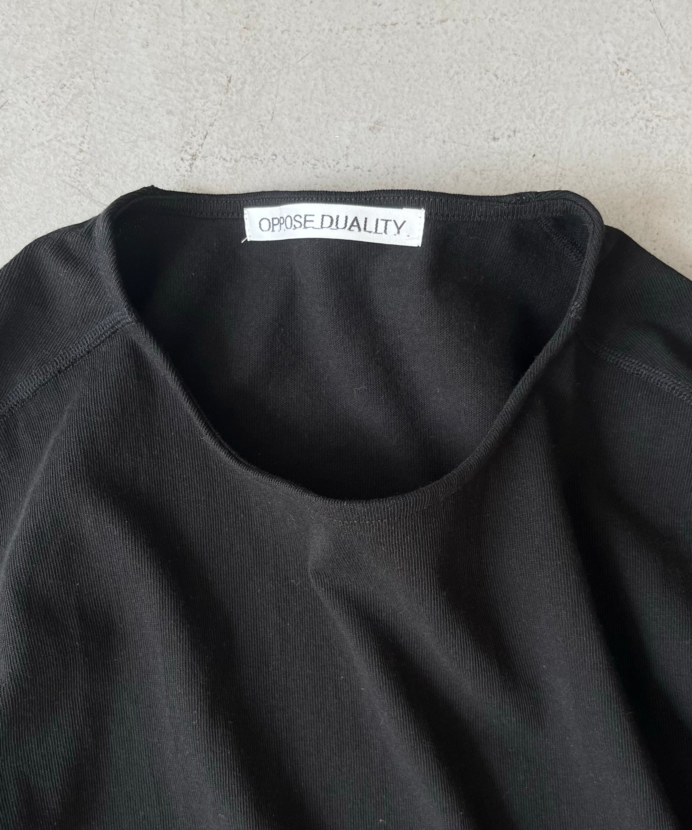OPPOSE DUALITY Long sleeve t-shirt cotton "BLACK"