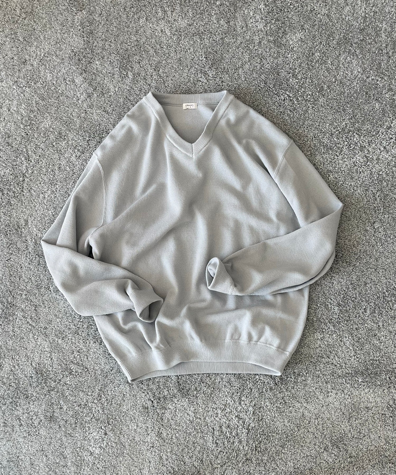 【EXCLUSIVE】crepuscule Co/ra moss stitch p/o "BLUE GRAY"