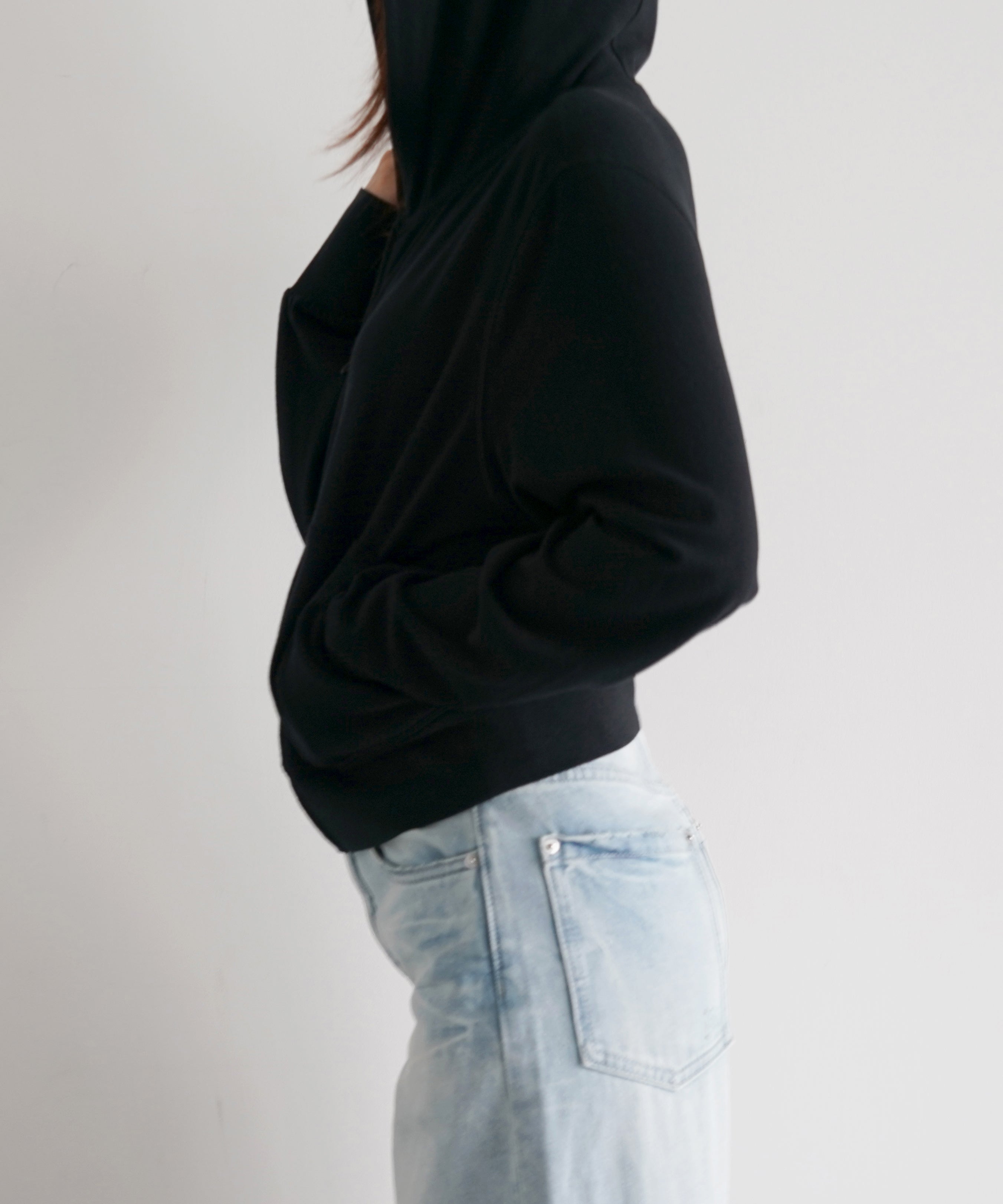FAX COPY EXPRESS Flow zip-up hoodie "BLACK"