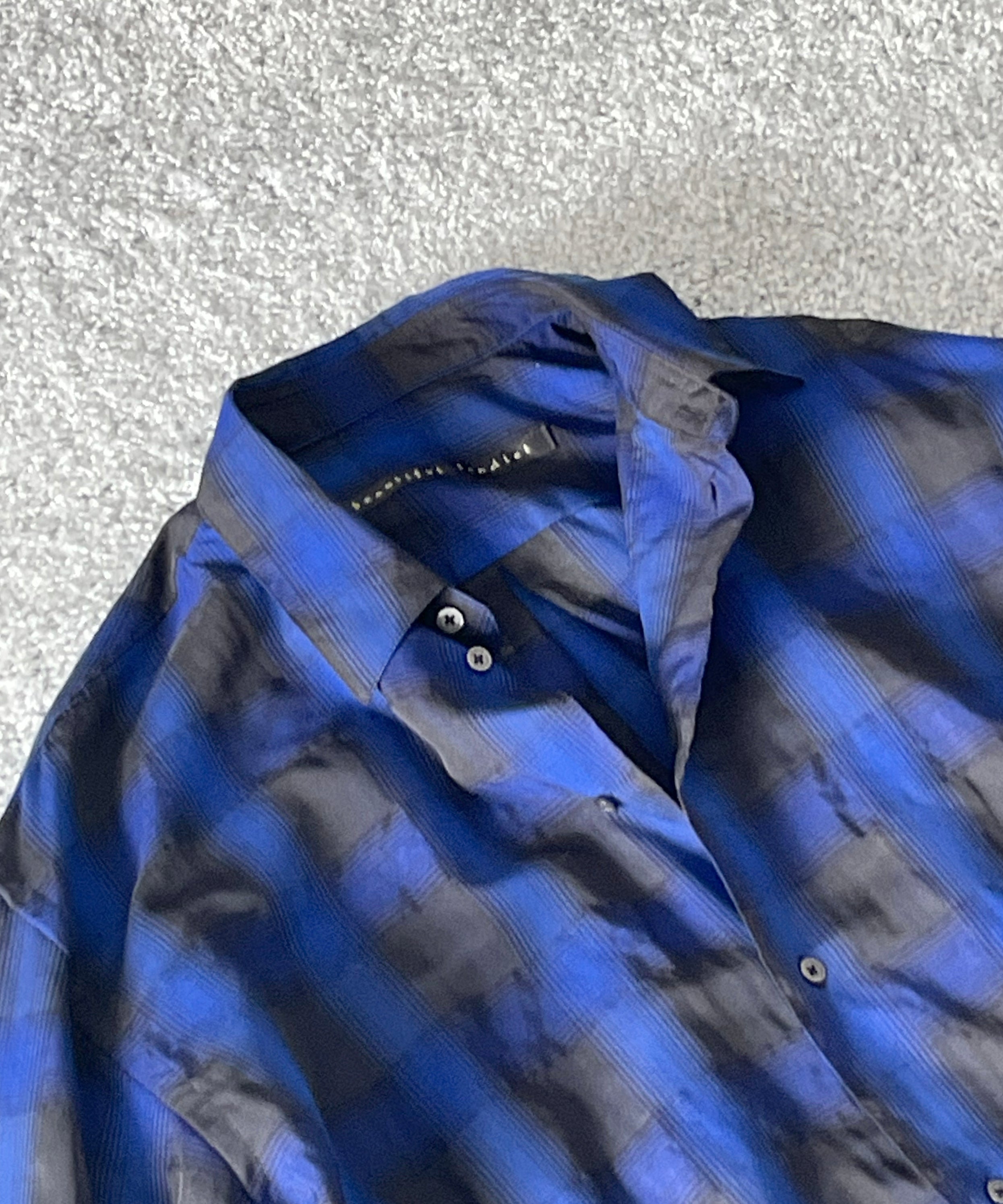 my beautiful landlet Sheer check shirt "BLUE CHECK"