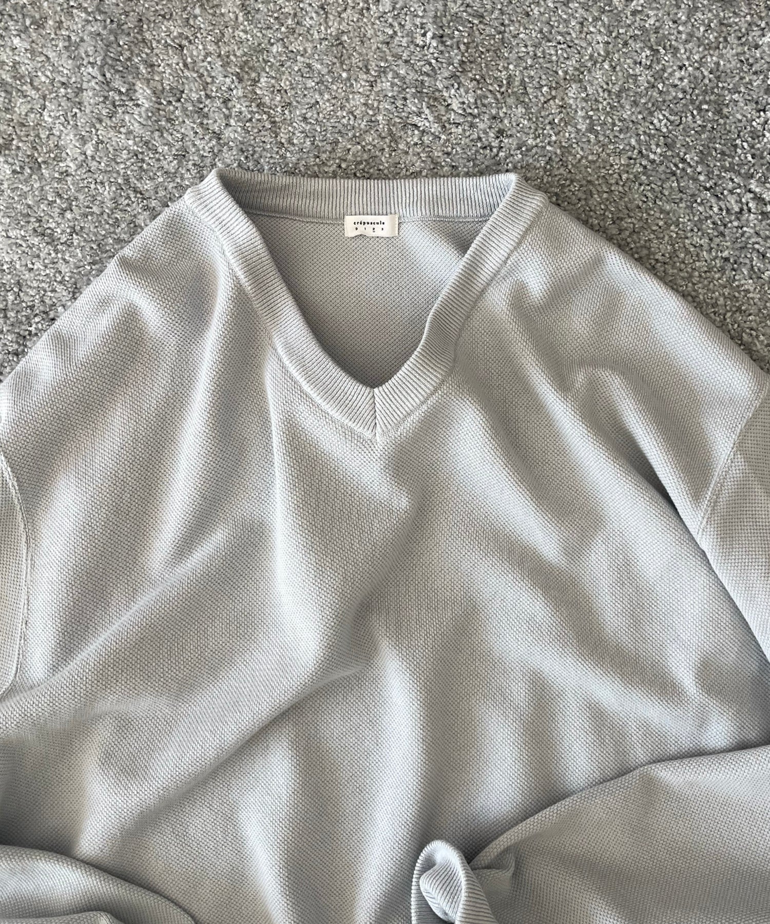 【EXCLUSIVE】crepuscule Co/ra moss stitch p/o "BLUE GRAY"