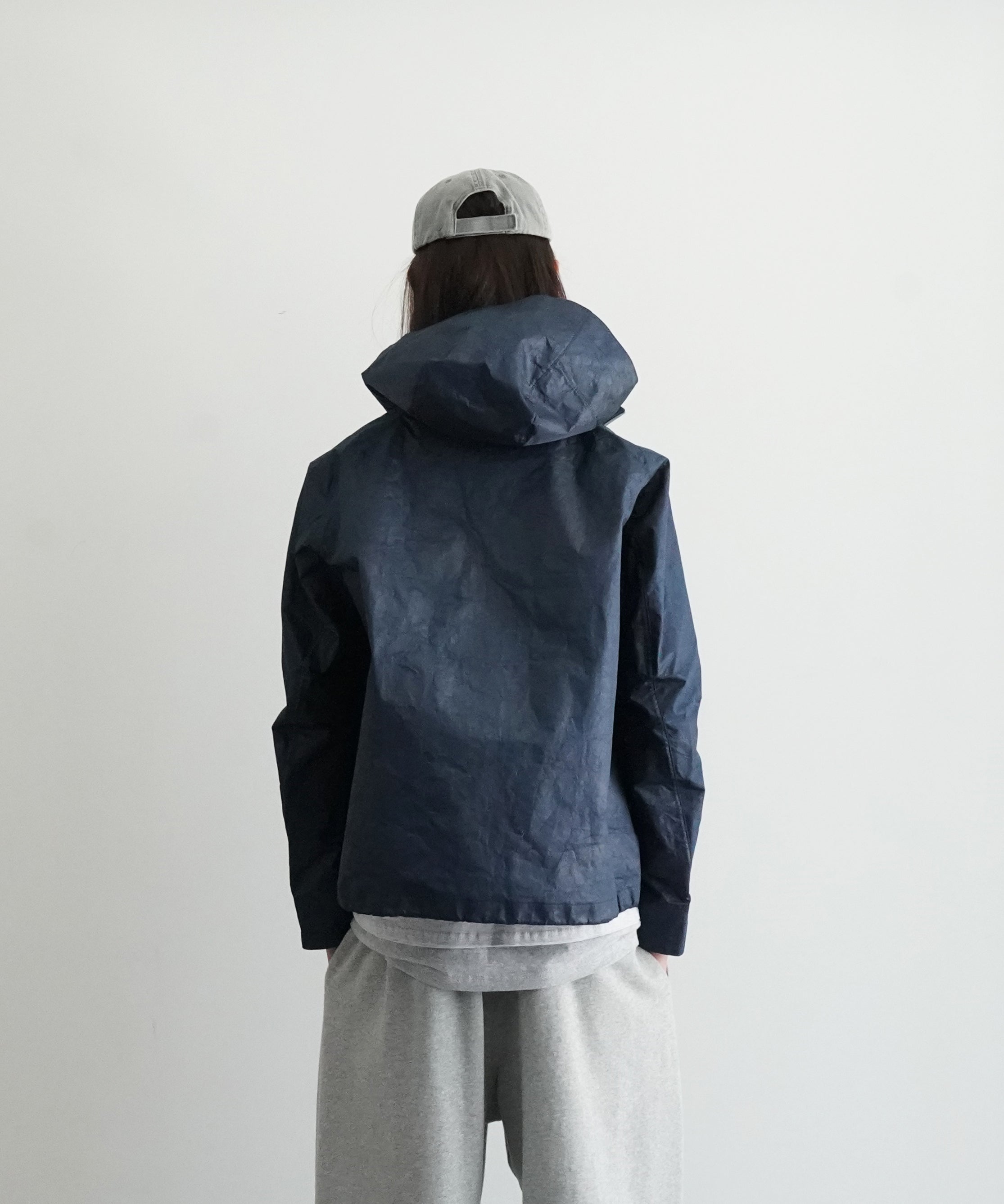 OPPOSE DUALITY T-1000 short parka "NAVY × ALUMINIUM"