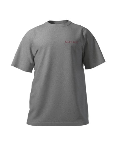 NOT BOT NOT BOT Logo t-shirt "TOP GRAY"