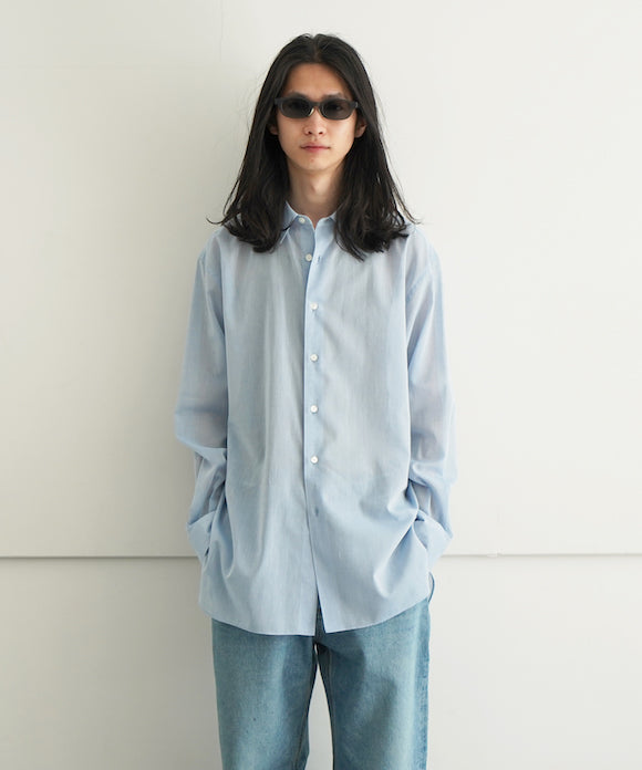 AURALEE HARD TWIST FINX ORGANDY SHIRT