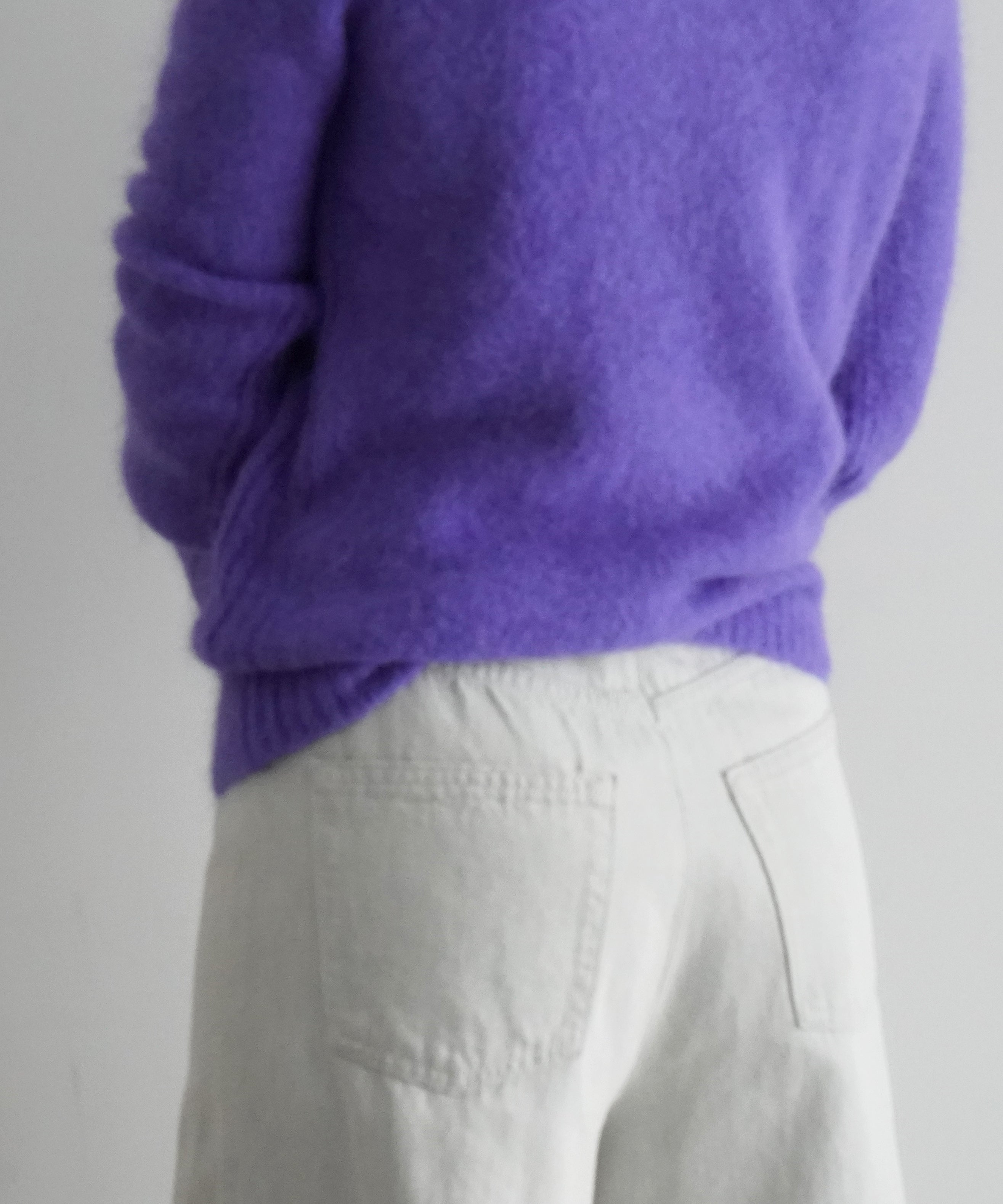 GANNI Brushed alpaca o-neck "SIMPLY PURPLE"